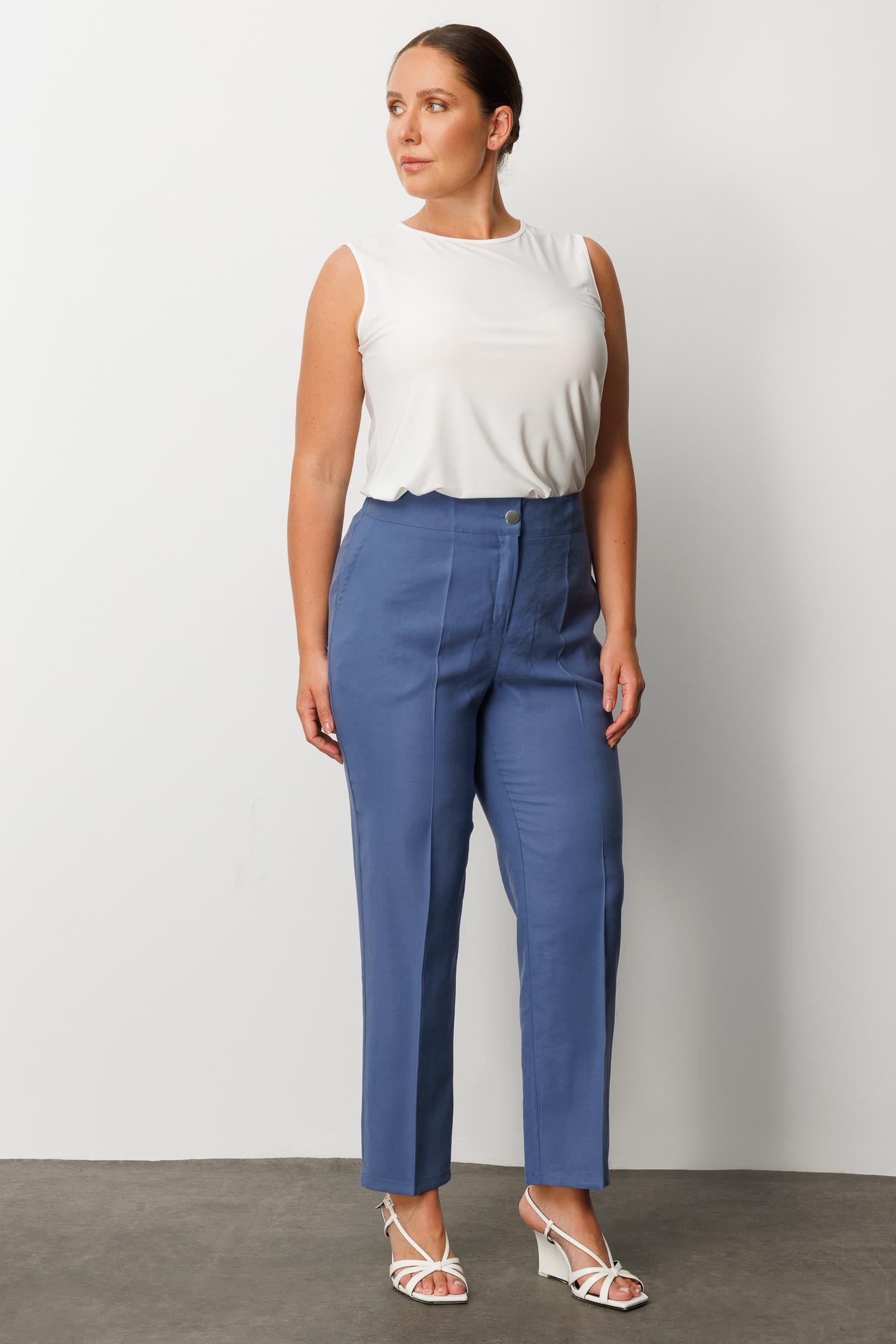 Modailgi  Arka Beli Lastikli Pantolon - 40235 İndigo