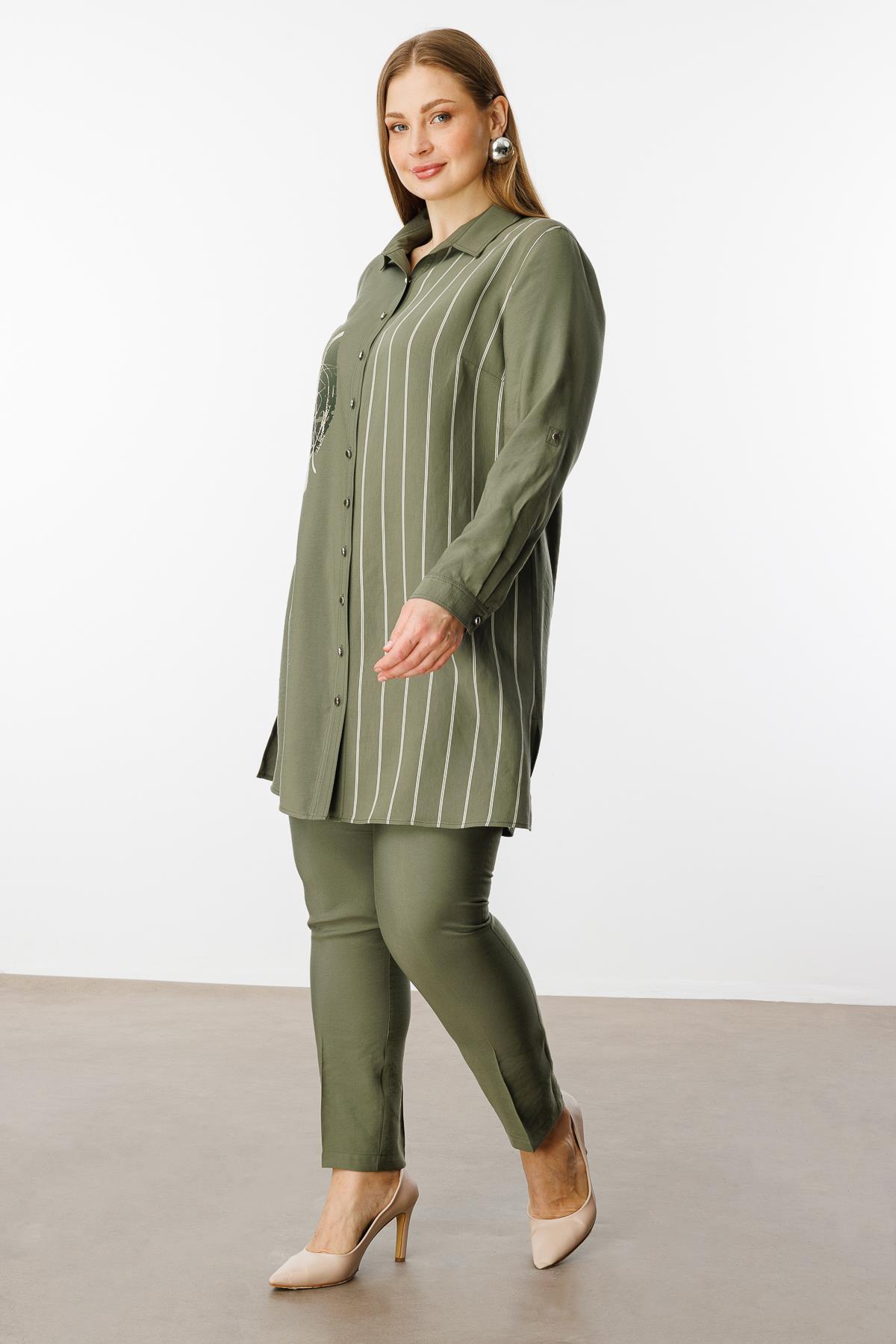 Modailgi  Baskılı Tunik Haki