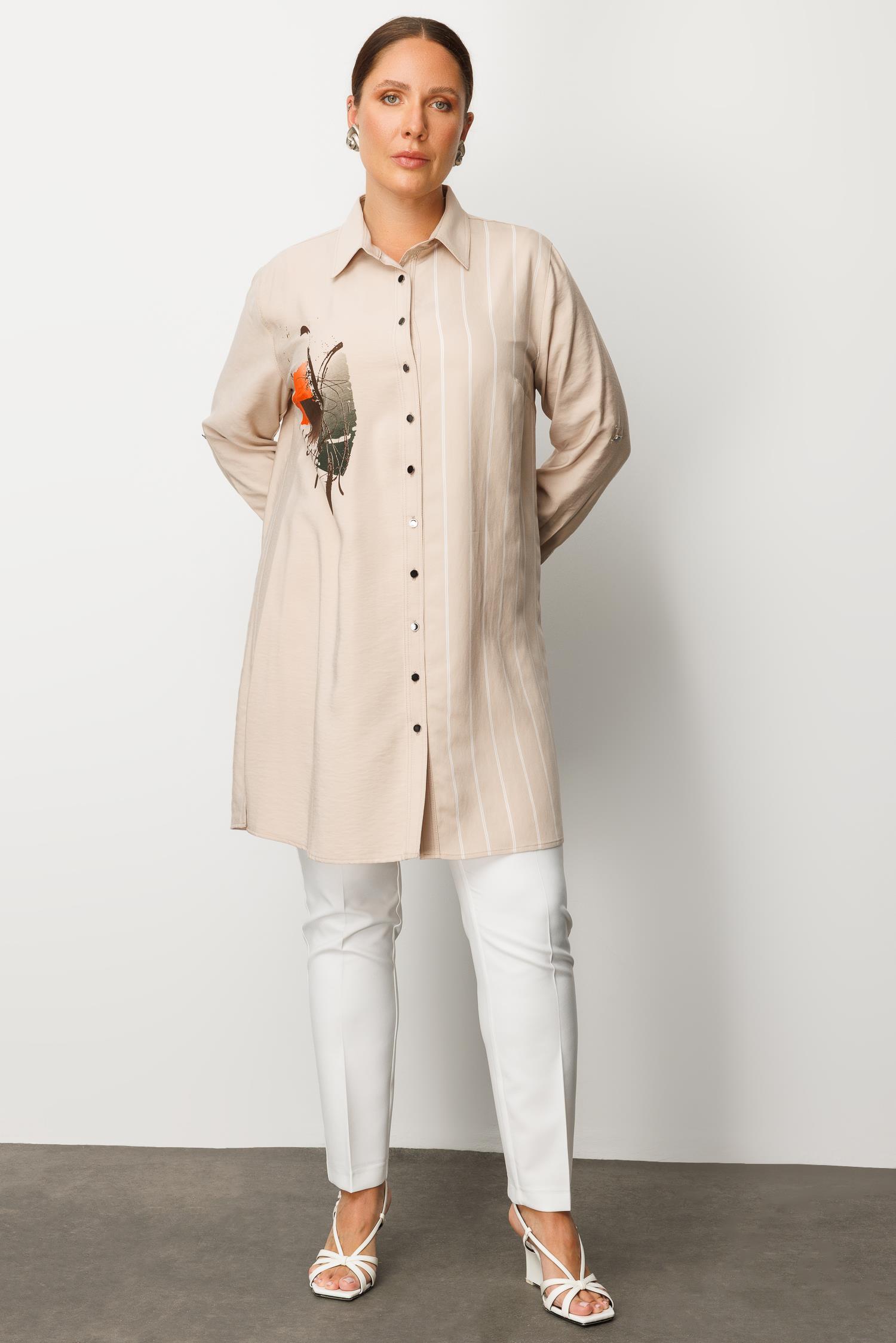 Modailgi  Baskılı Tunik Taş