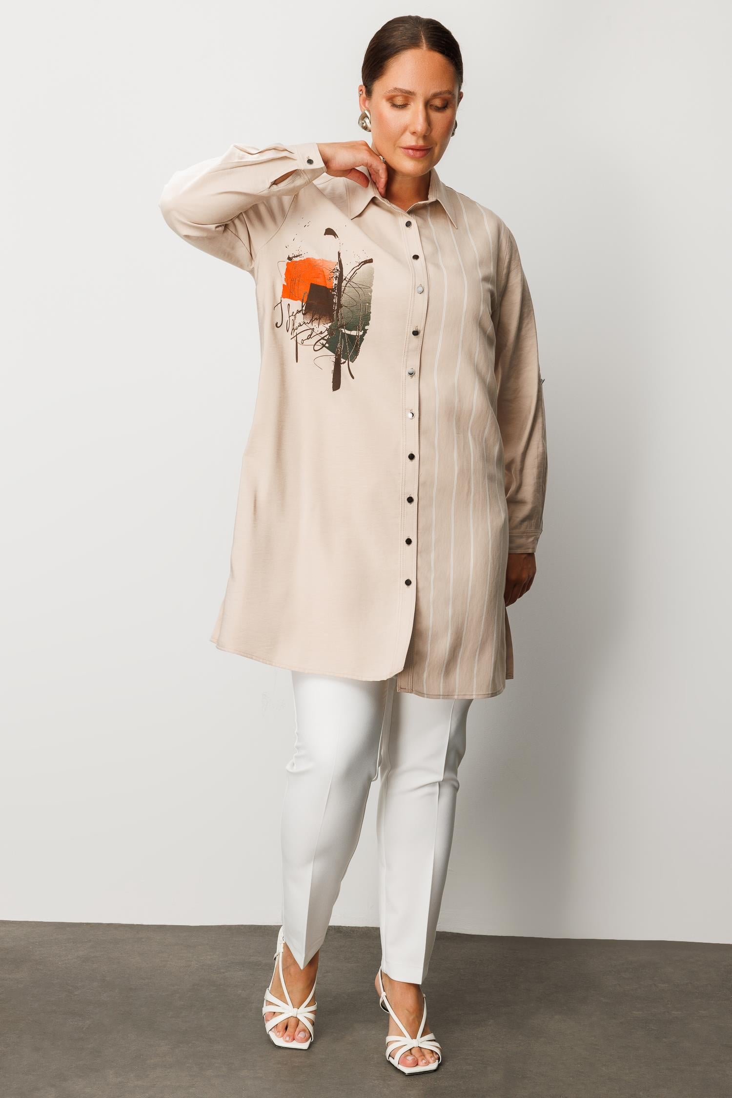 Modailgi  Baskılı Tunik Taş