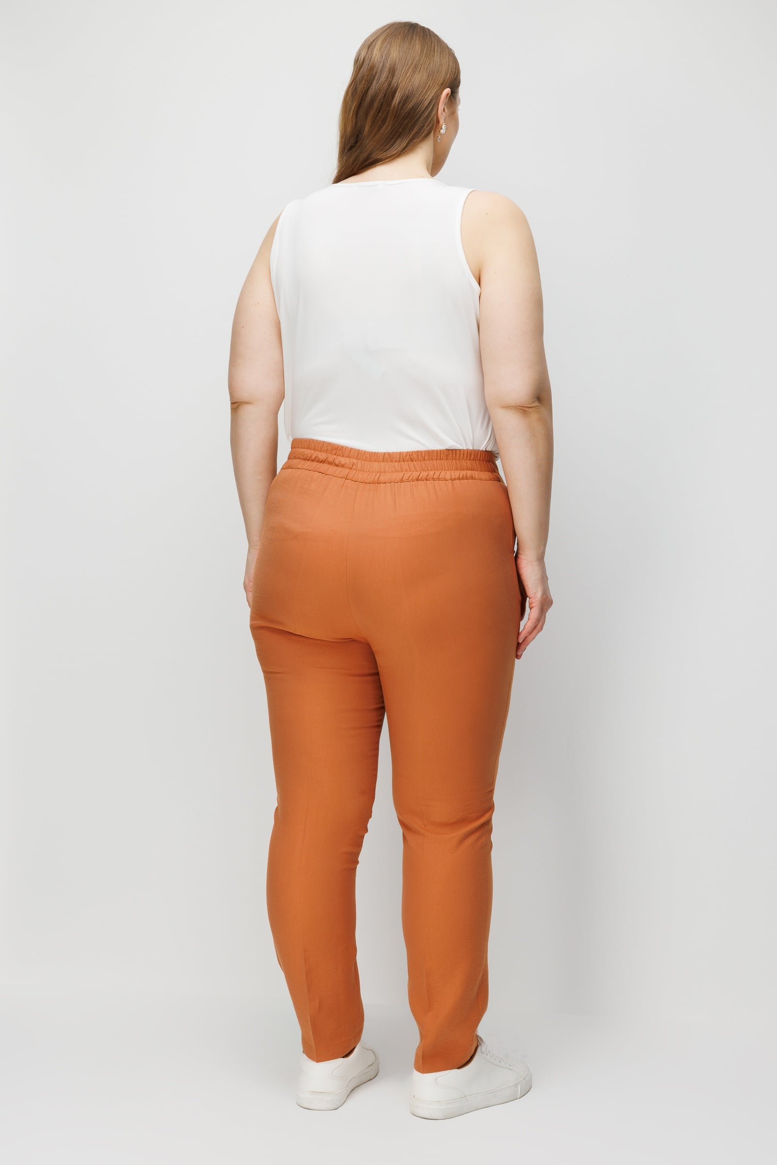 Modailgi  Bel Arkası Lastikli Boru Paça Pantolon - 40369,40370,40371 Tarçın