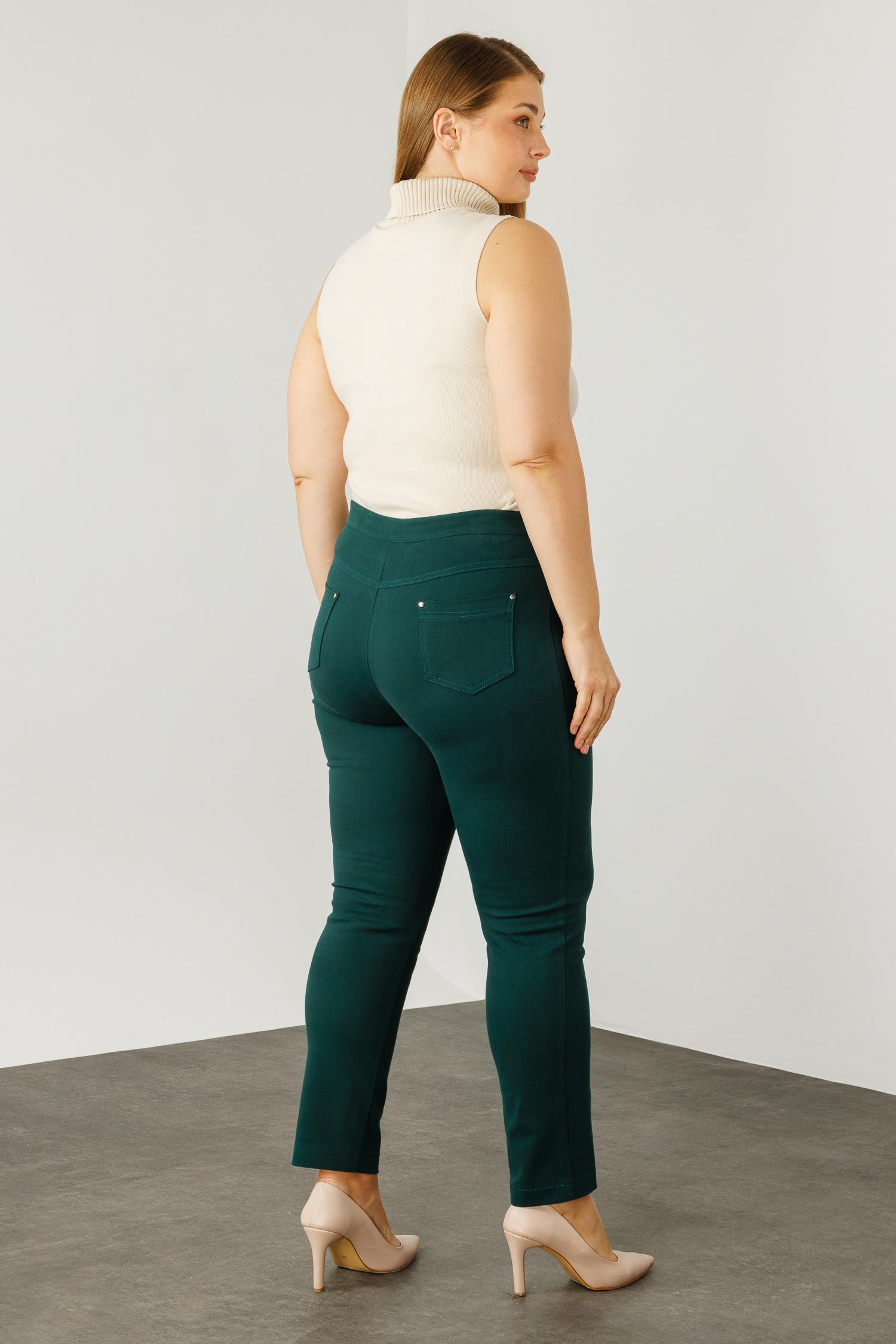 Modailgi  Beli Lastikli Beş Cep Kanvas Pantolon Zümrüt