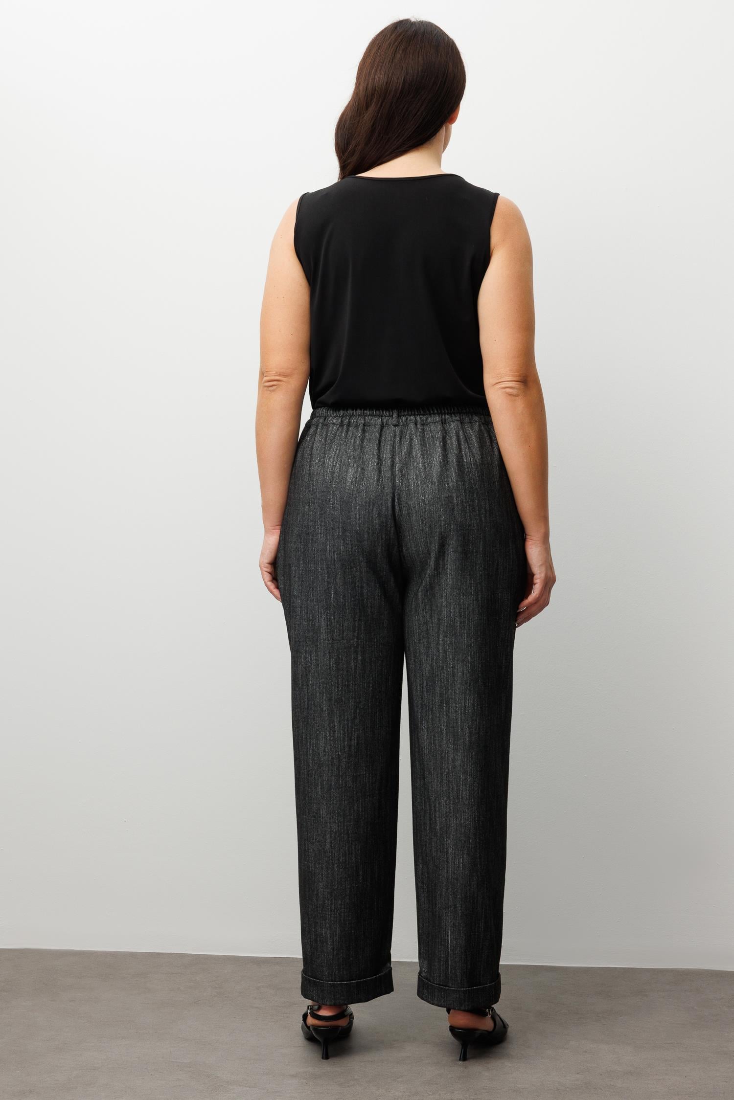 Modailgi  Beli Lastikli Duble Paça Pantolon - 40317 Antrasit
