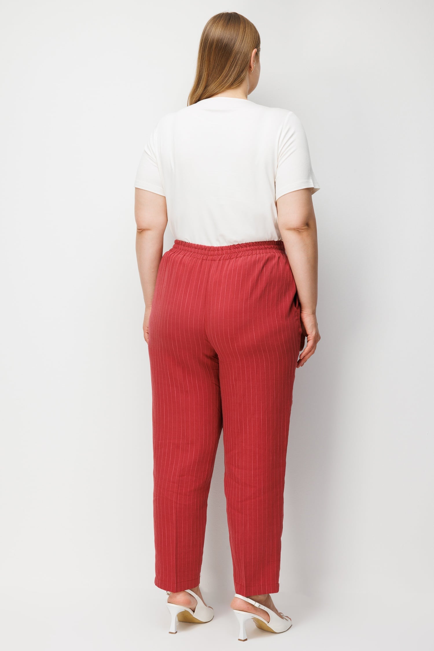 Modailgi  Belinde Apolet Detaylı Lastikli Pantolon - 50131 Bordo