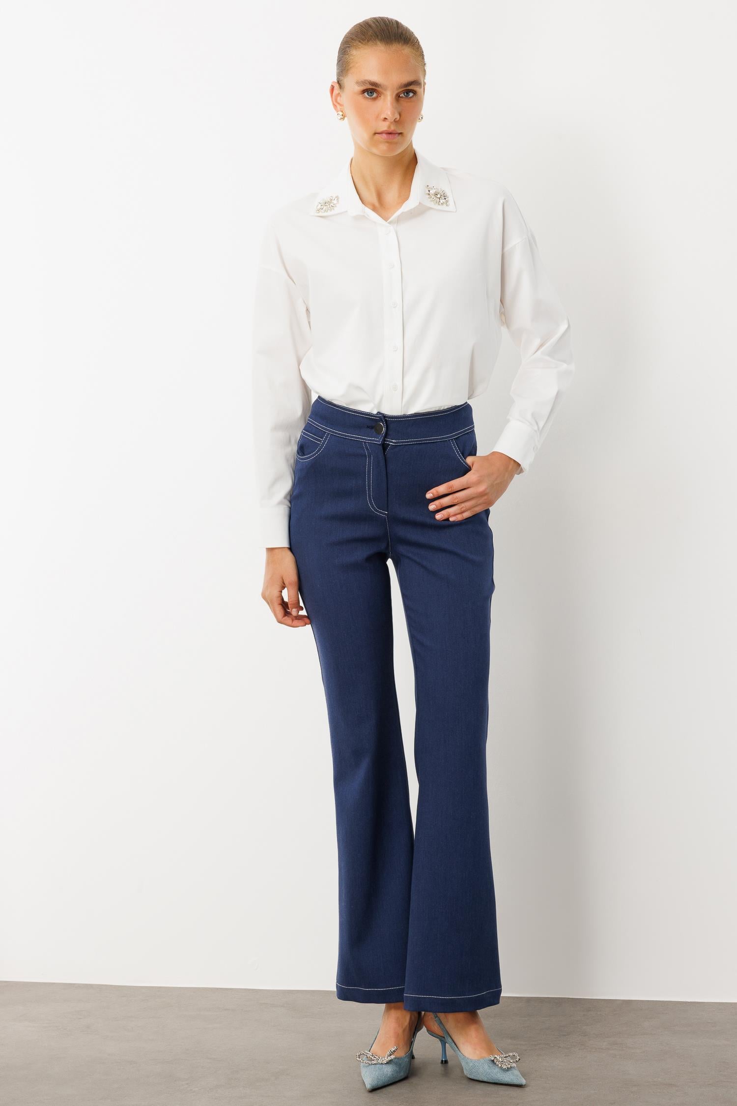 Modailgi  Denim Beş Cep Pantolon - 77001 İndigo
