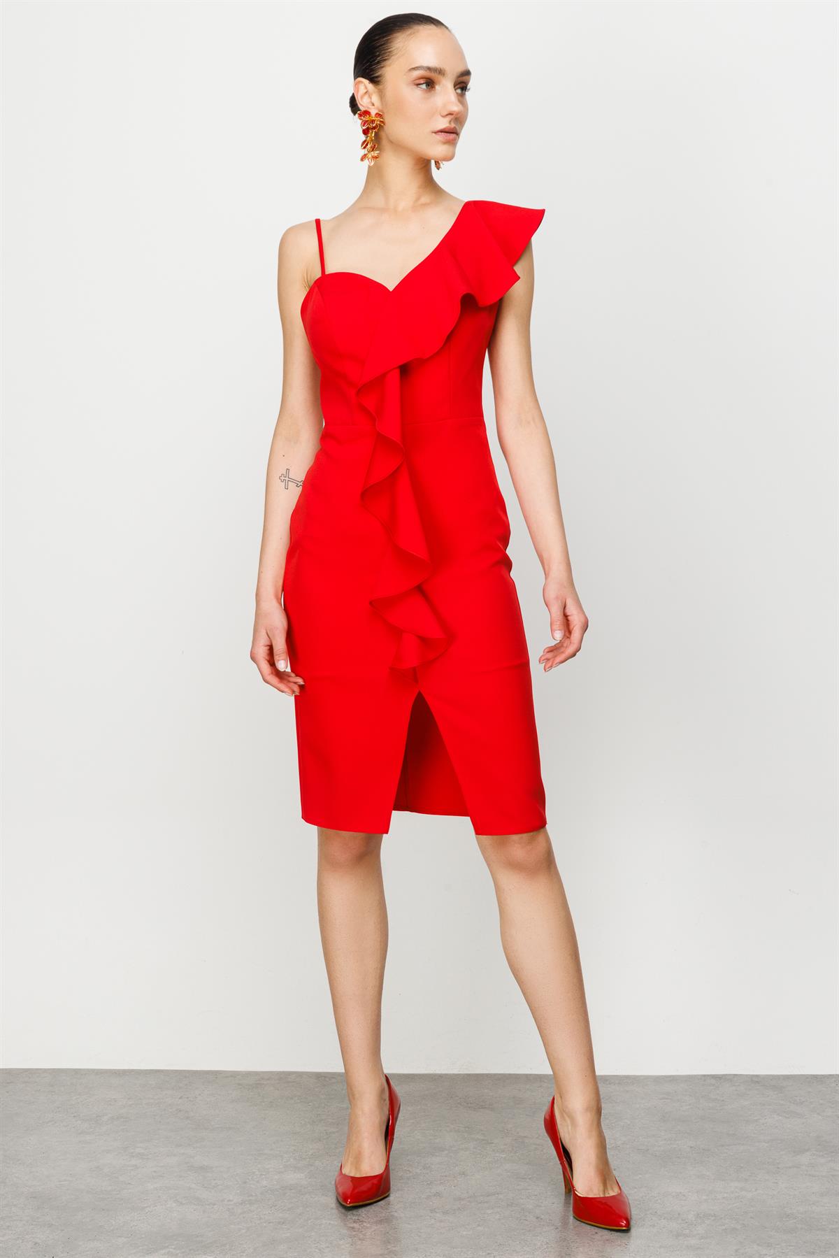 Modailgi  Elbise Kırmızı