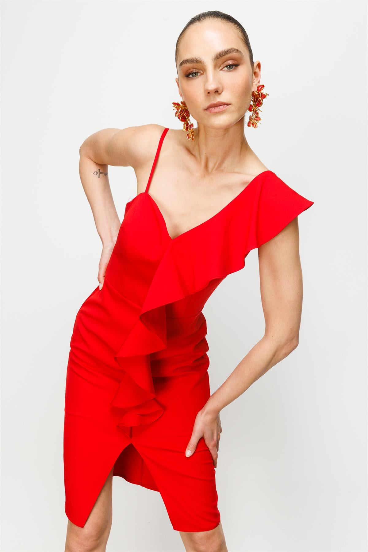 Modailgi  Elbise Kırmızı