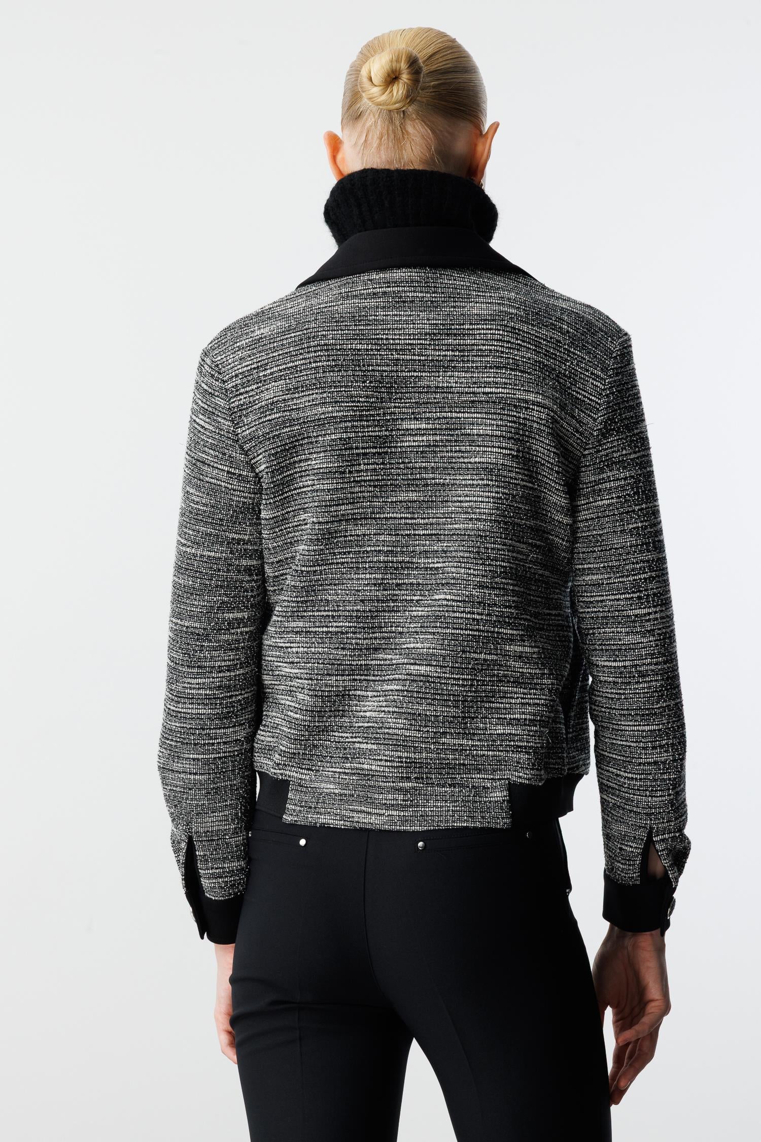 Modailgi  Fermuar Kapamalı Astarsız Örme Ceket Gri