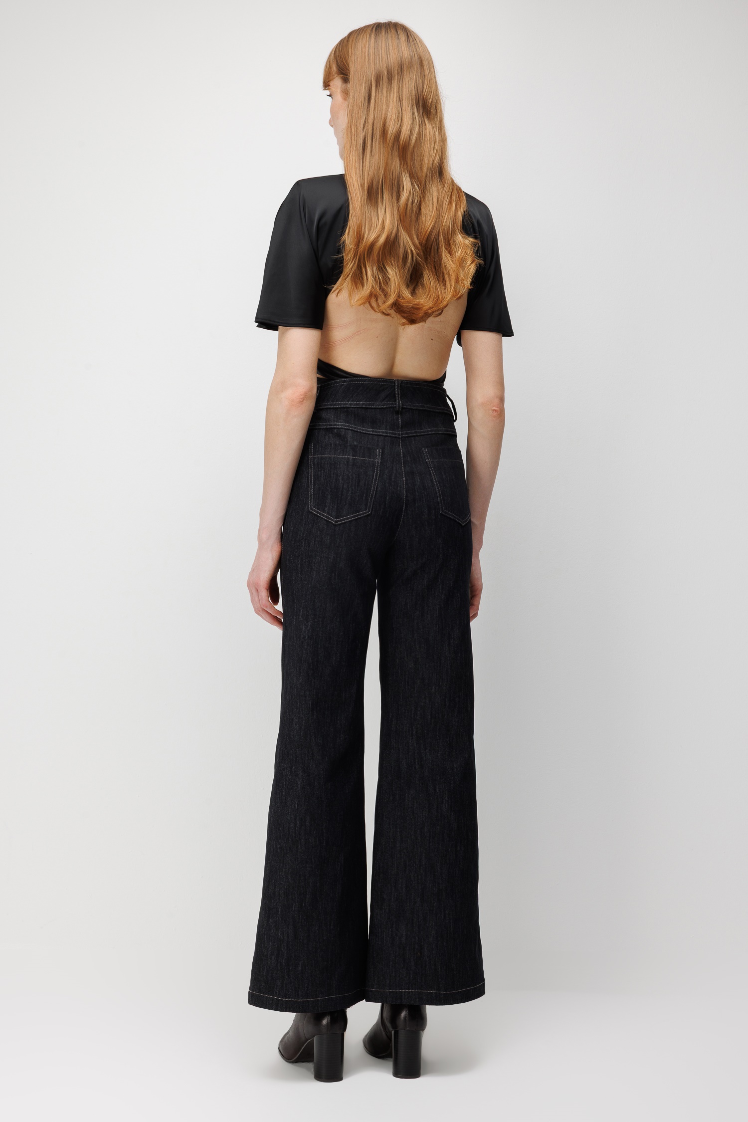Modailgi  Geniş Paça Denim Pantolon - 70120 Siyah