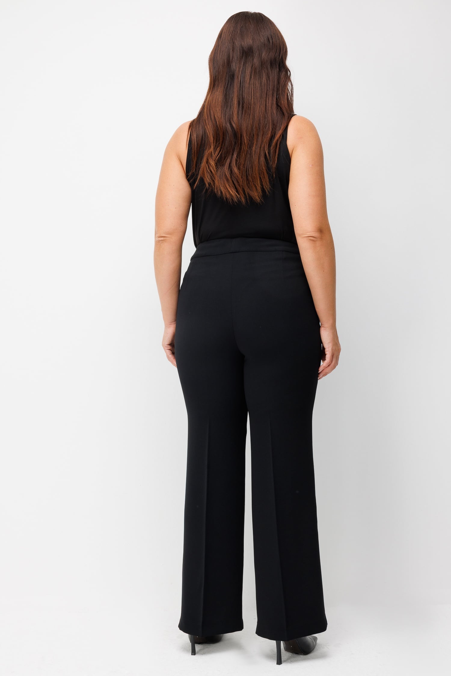 Modailgi  Geniş Paça Dokuma Pantolon - 50110 Siyah