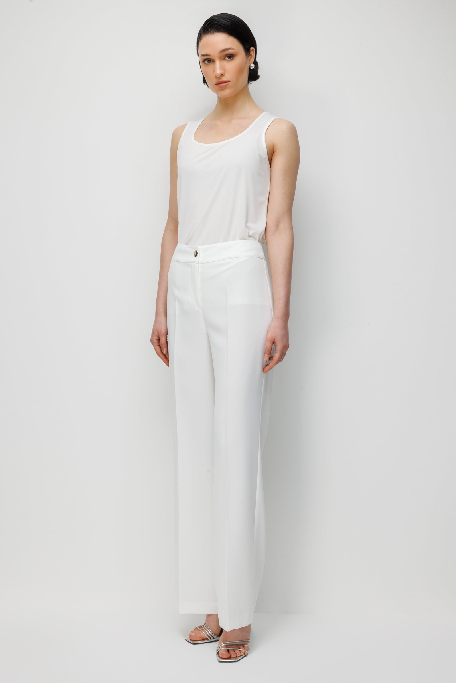 Modailgi  İspanyol Paça Krep Kumaş Pantolon - 75042 Ekru