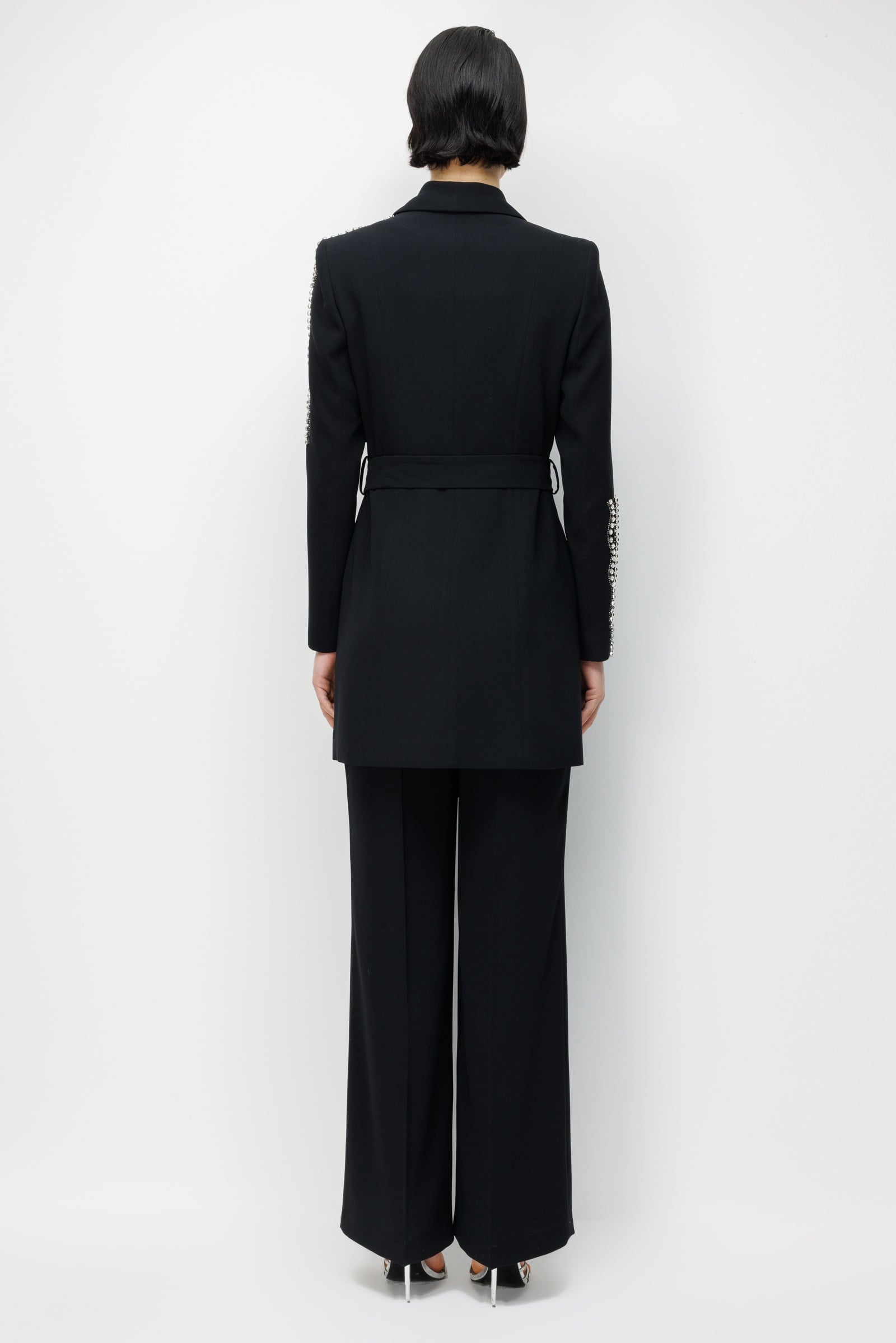 Modailgi  İspanyol Paça Krep Kumaş Pantolon - 75038 Siyah