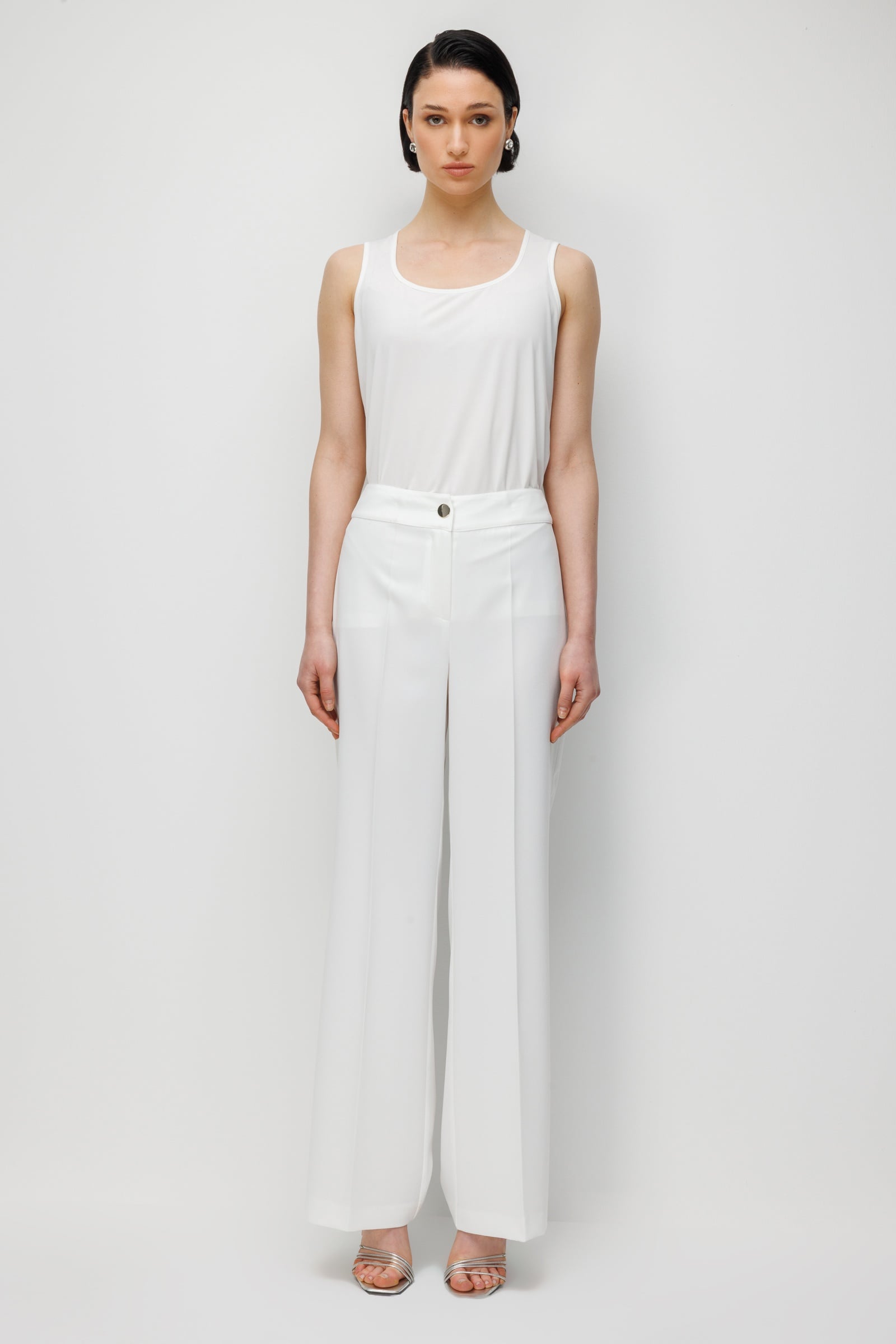 Modailgi  İspanyol Paça Krep Kumaş Pantolon - 75042 Ekru