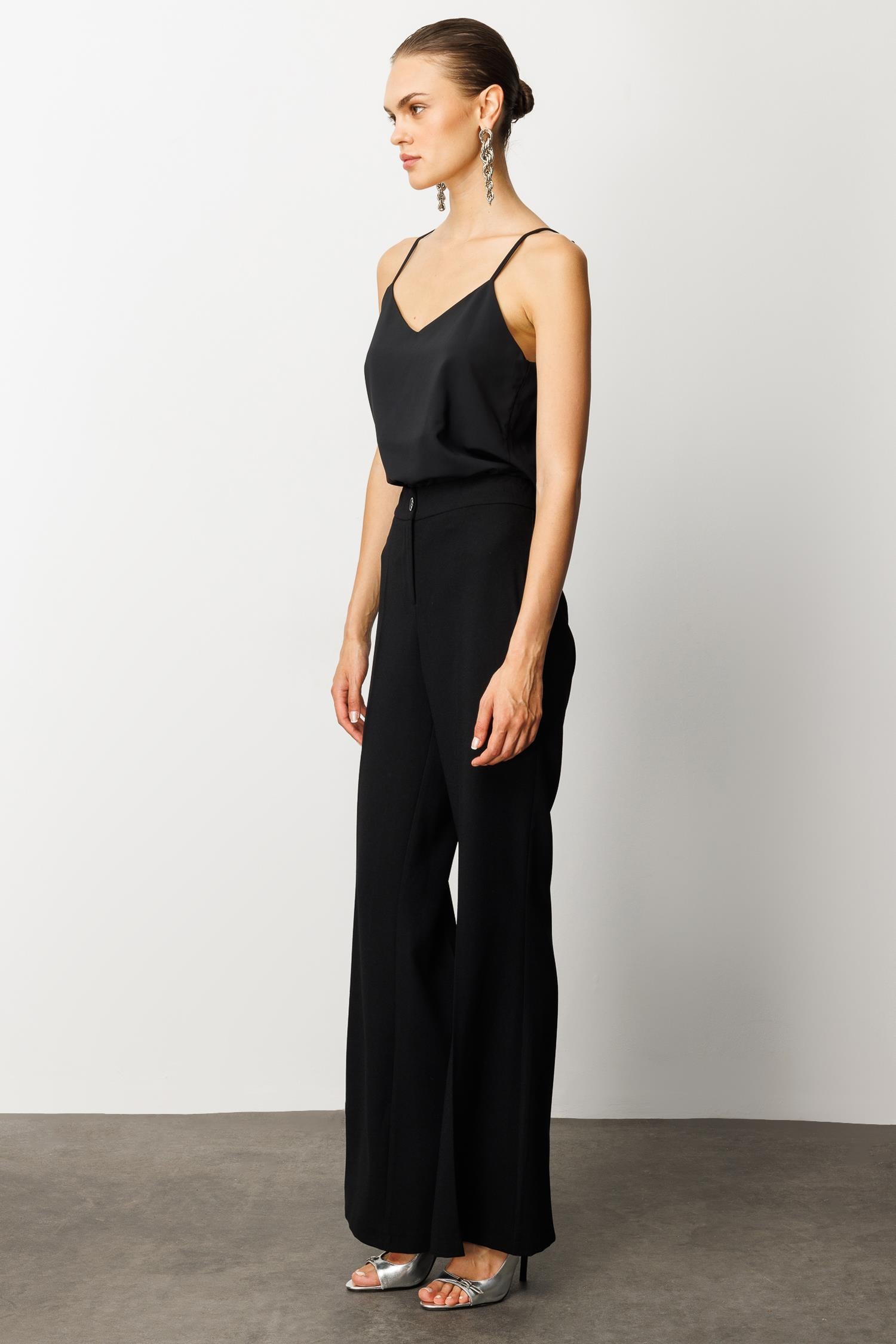 Modailgi  İspanyol Paça Pantolon - 70028,70030 Siyah