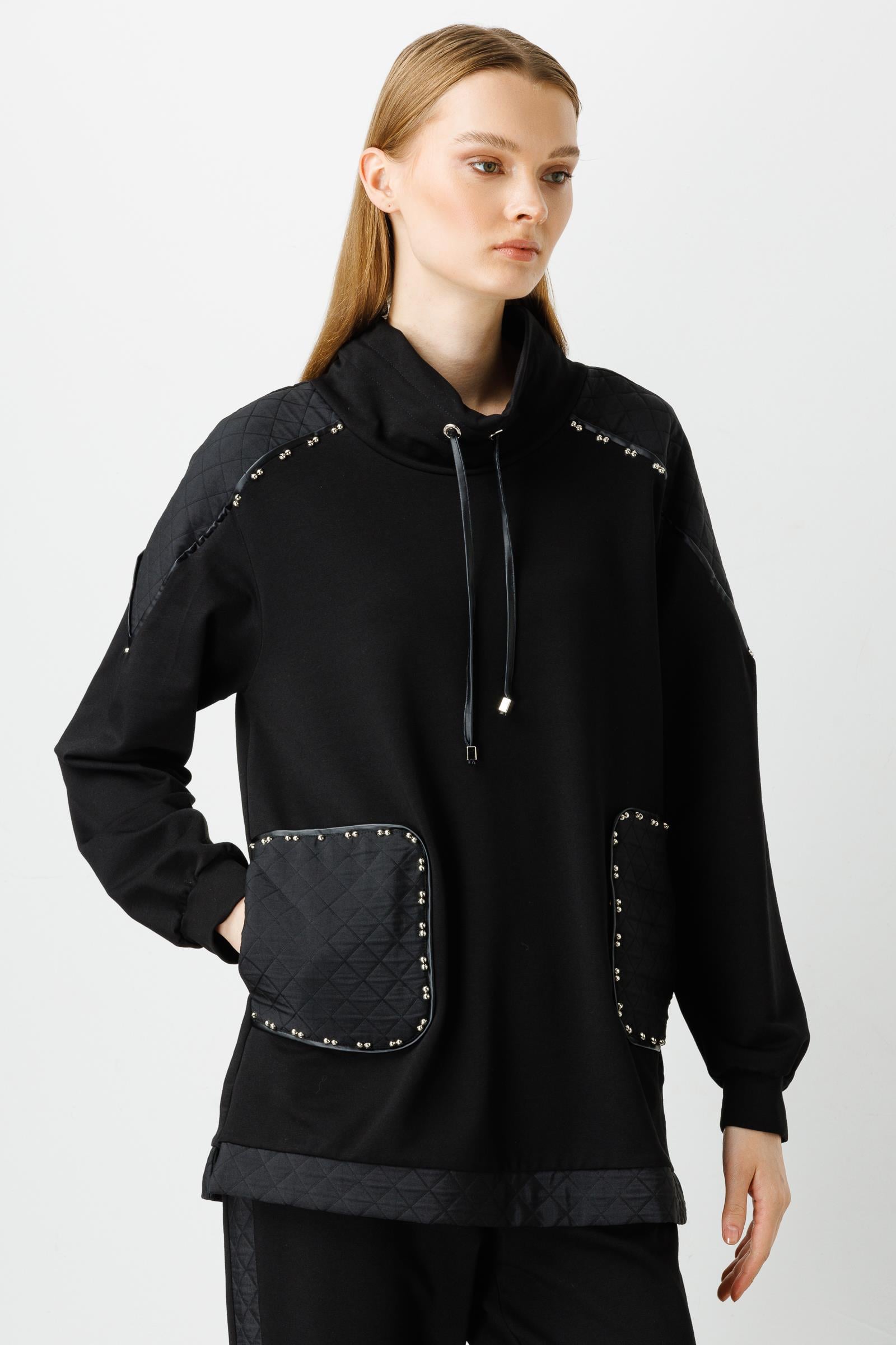 Modailgi  Torba Cepli Kapitone Tunik Siyah