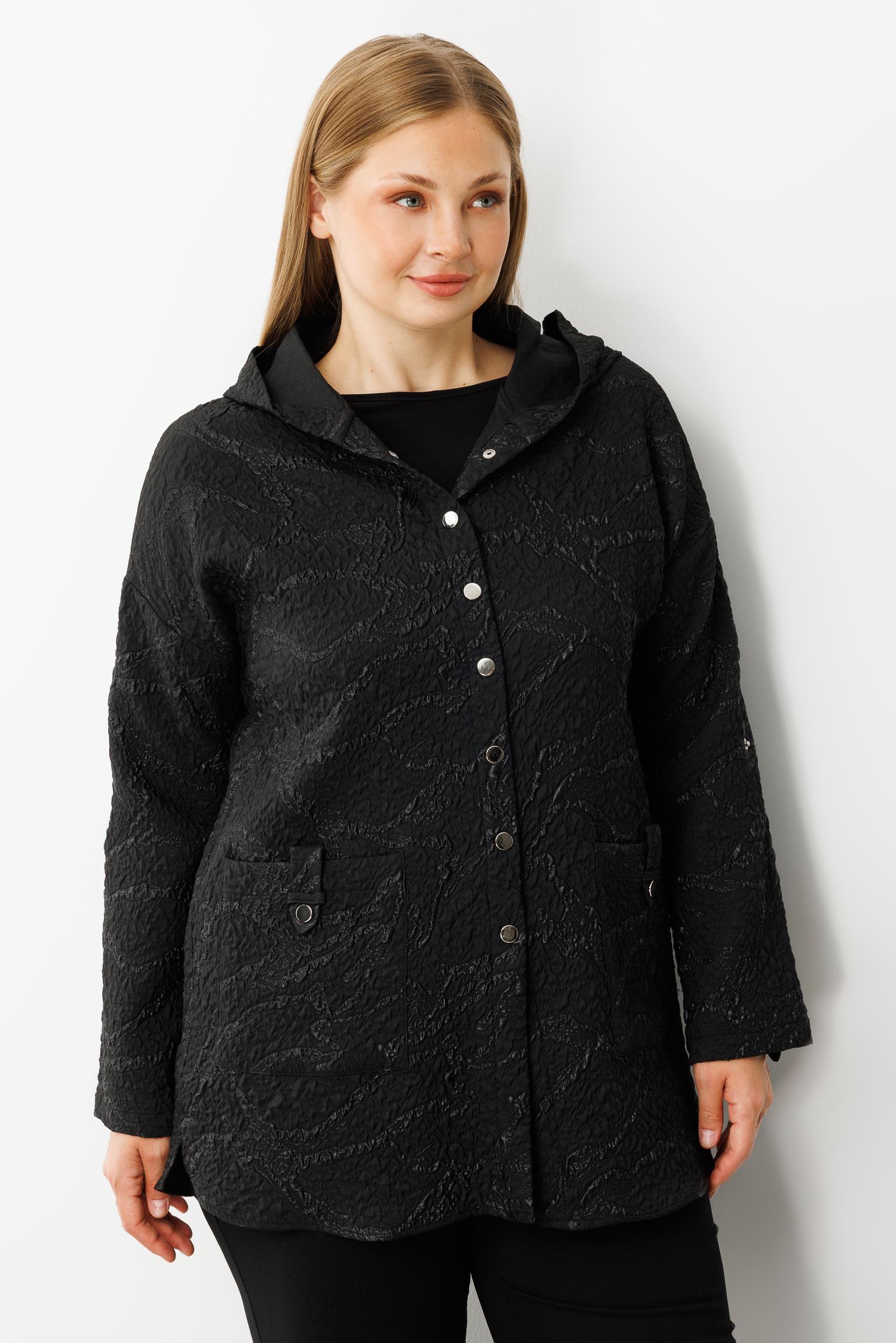 Modailgi  Kapüşonlu Jakar Tunik Siyah