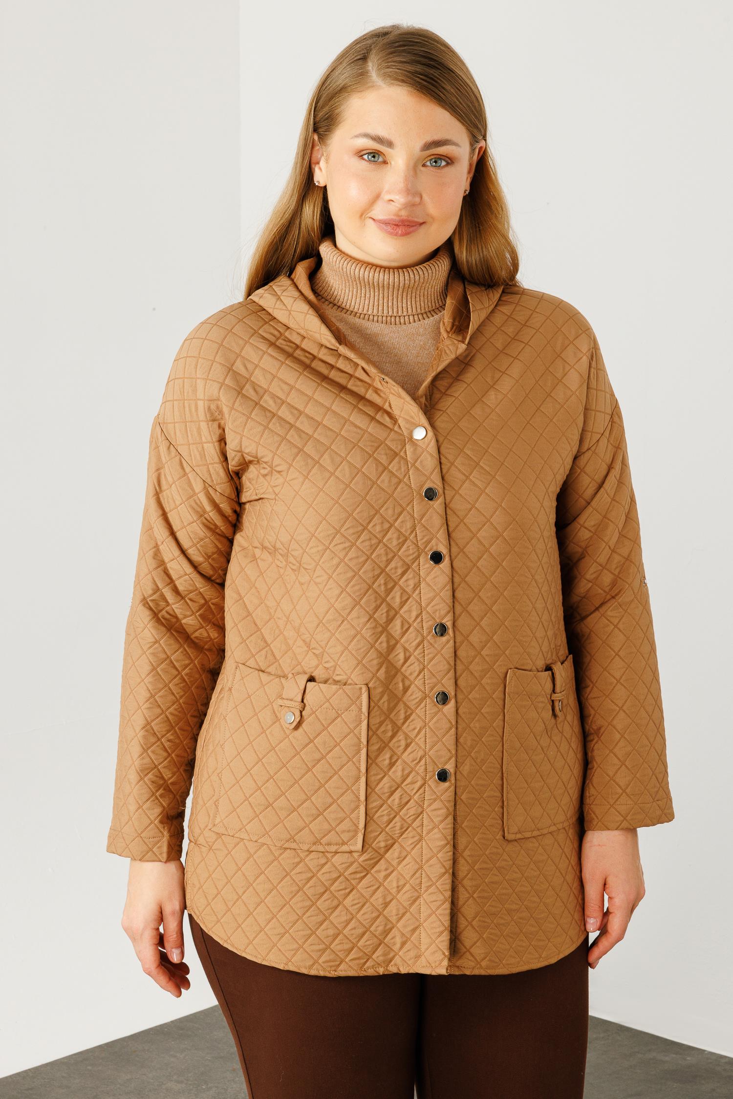 Modailgi  Kapüşonlu Kapitone Mont Camel