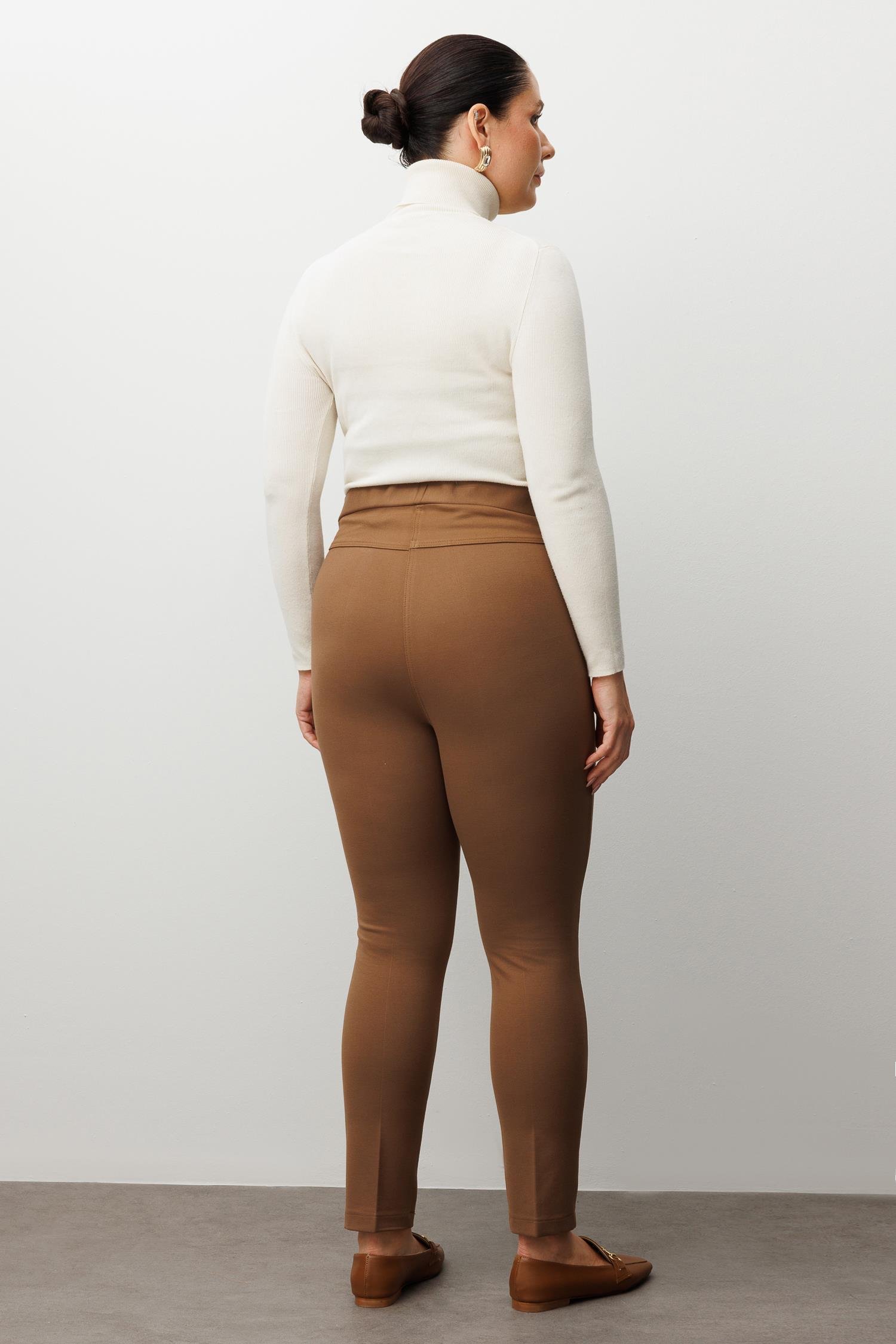 Modailgi  Klasik Tayt Pantolon Camel