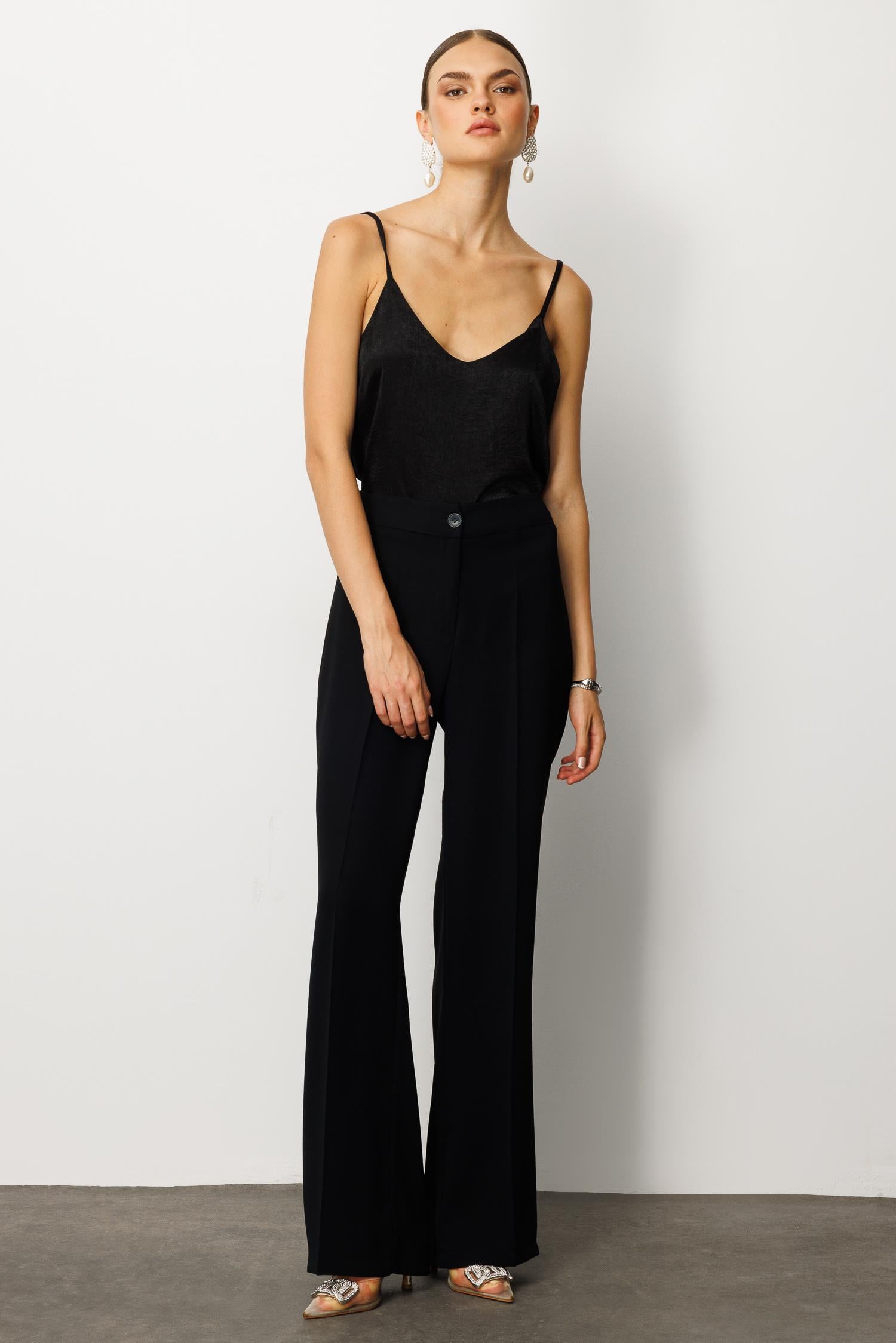 Modailgi  Krep Pantolon - 75007 Siyah