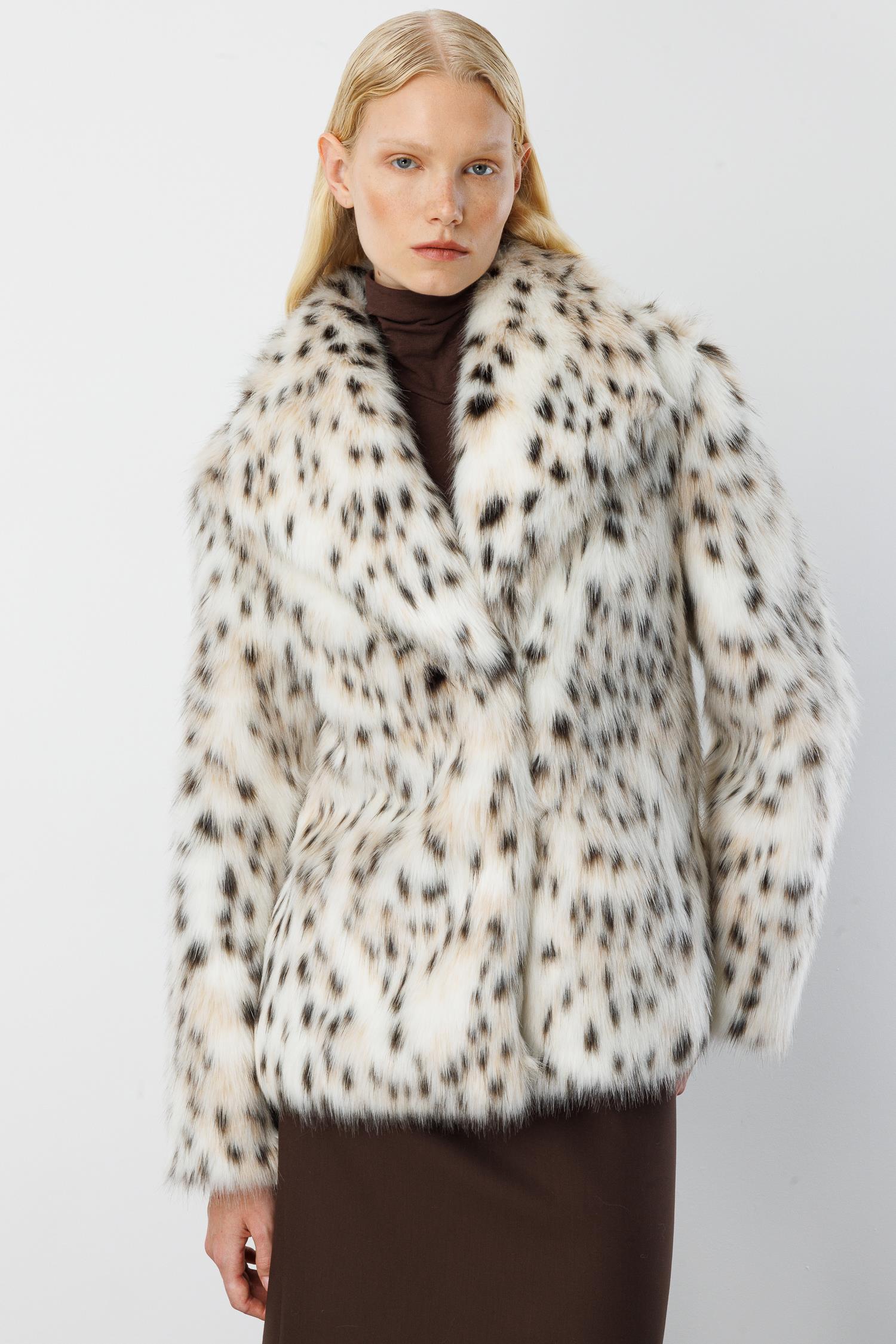 Modailgi  Mendil Yaka Leopar Desen Alcantara Kaban Orijinal