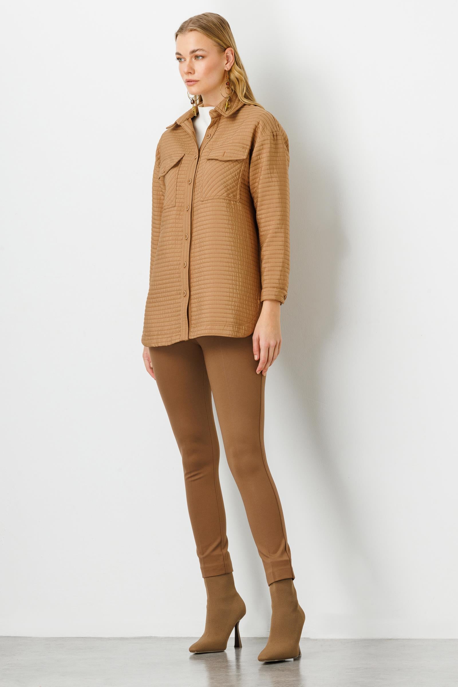 Modailgi  Oversize Kapitone Tunik Camel