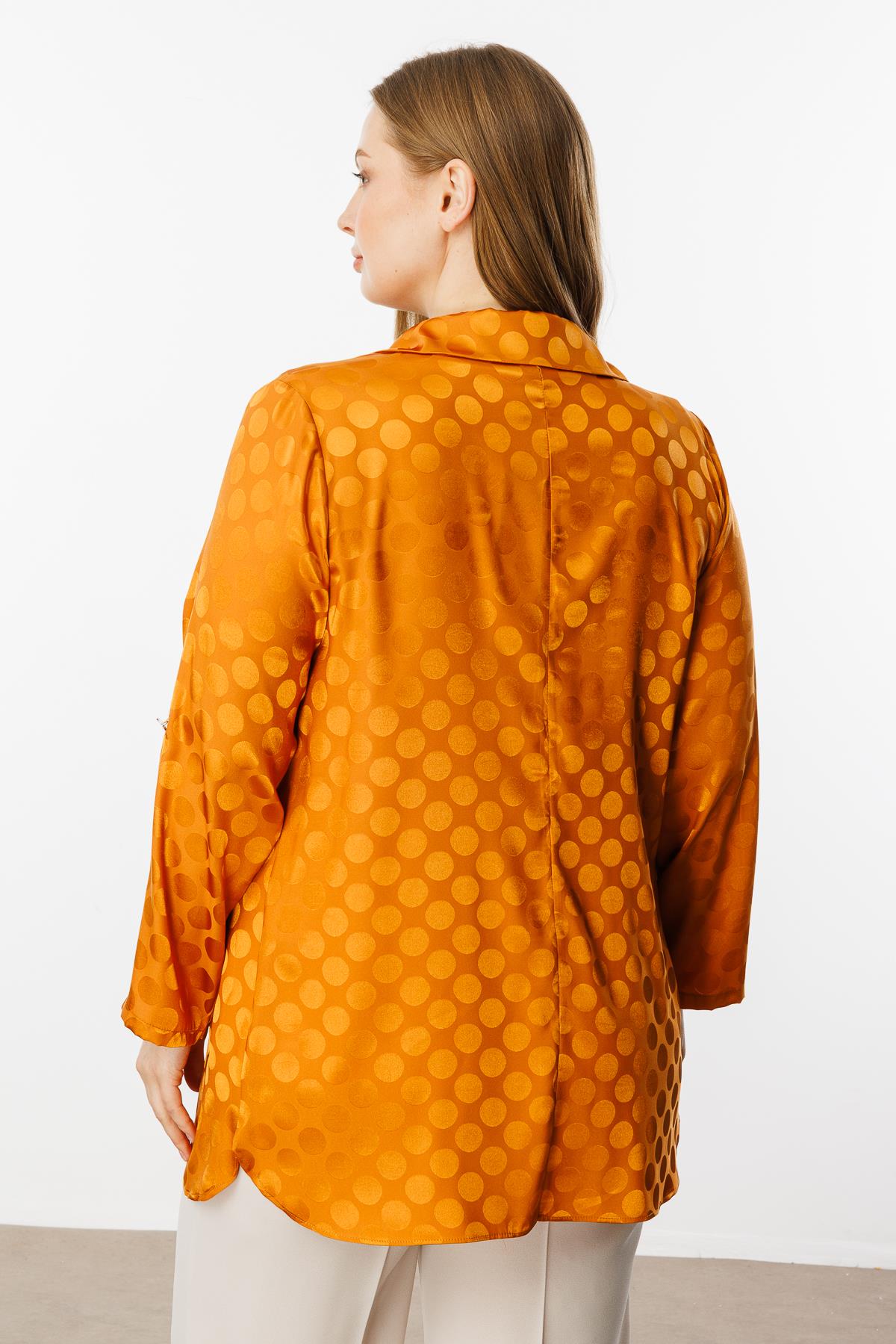 Modailgi  Puan Jakarlı Beli Büzgülü İkili Takım Orange