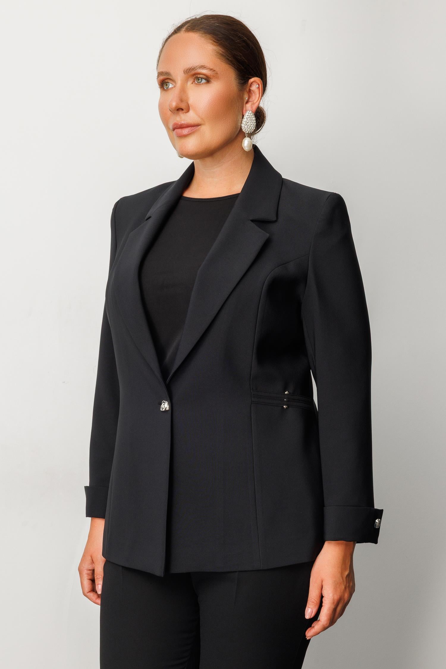 Modailgi  Tek Düğme Ceket Siyah