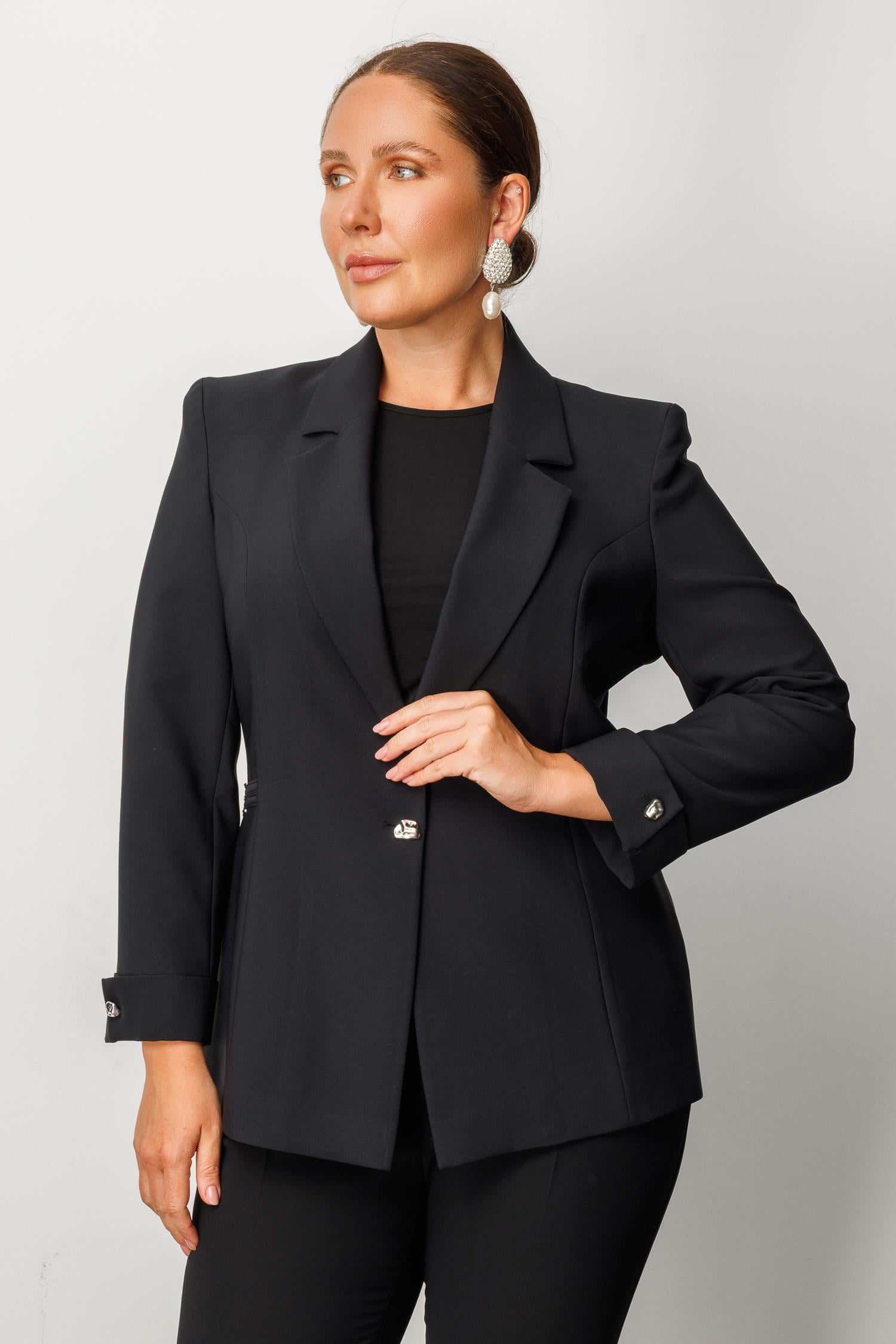 Modailgi  Tek Düğme Ceket Siyah