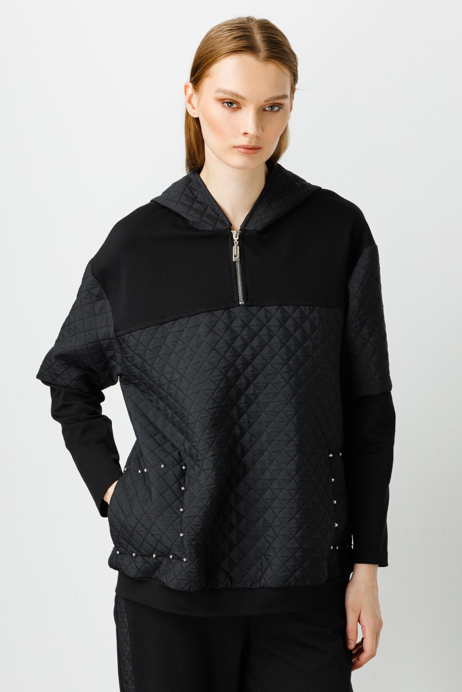 Modailgi  Torba Cepli Kapitone Tunik Siyah