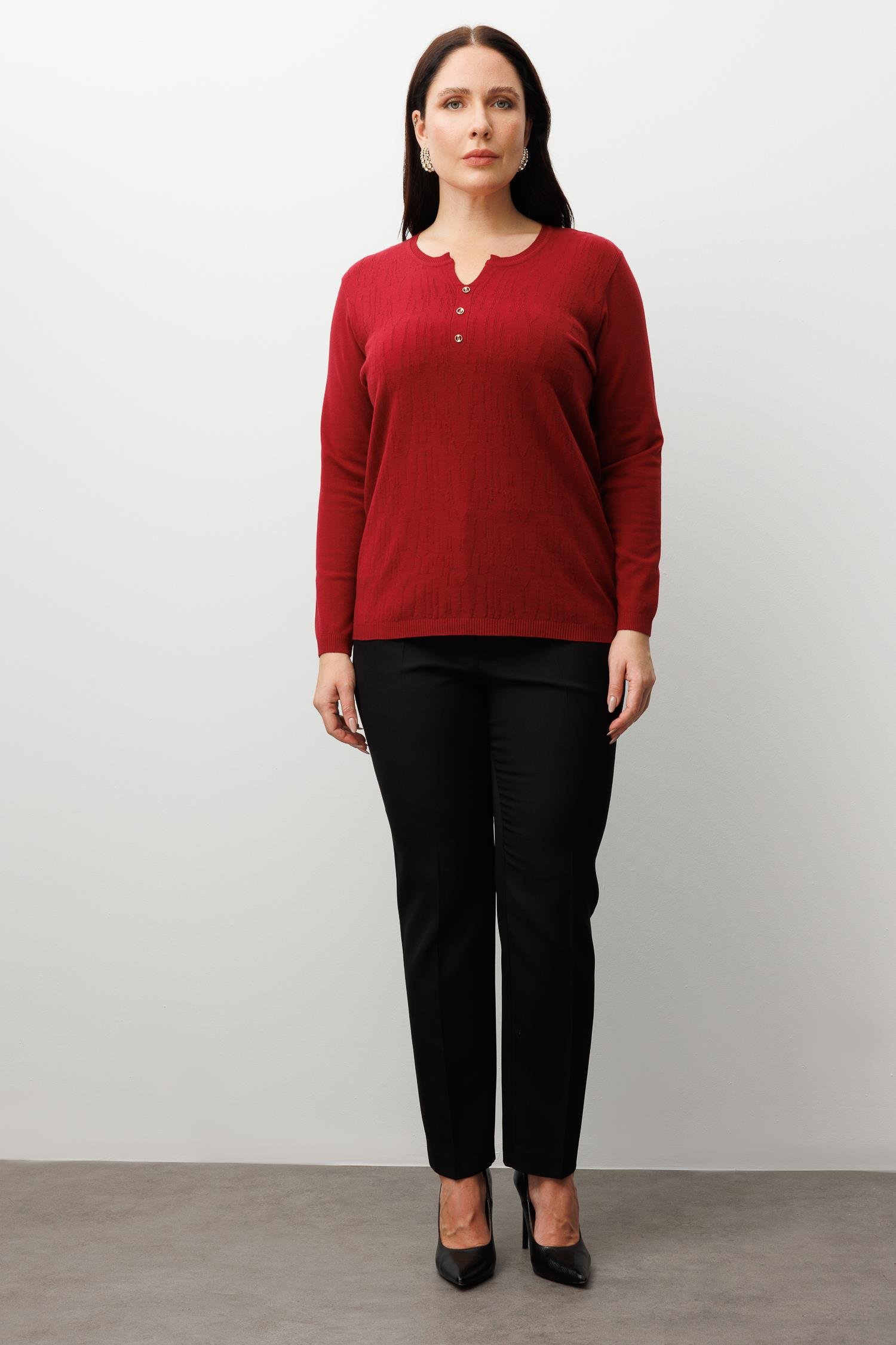 Modailgi  Viskon Triko Bordo