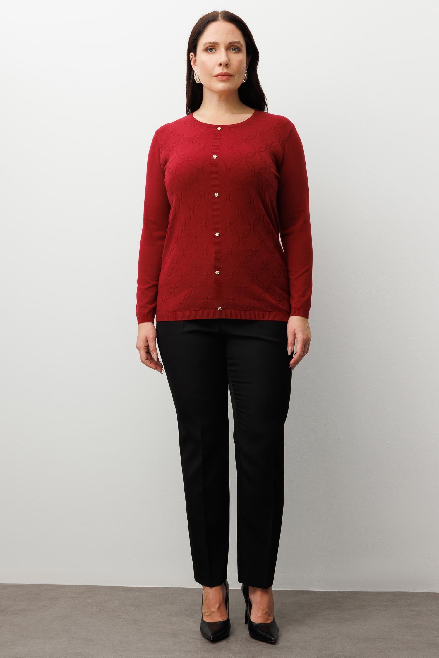 Modailgi  Viskon Triko Bordo