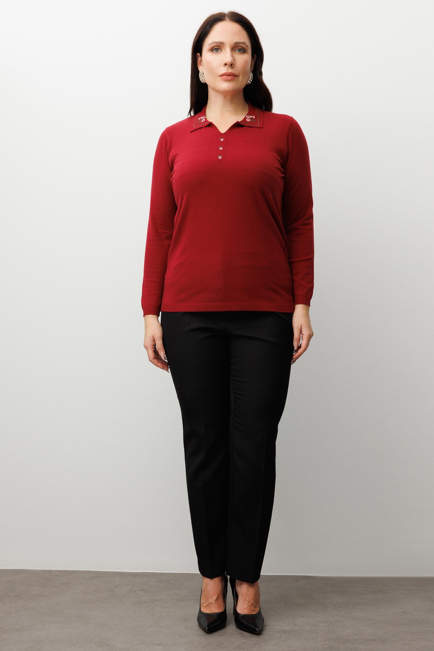 Modailgi  Viskon Triko Bordo