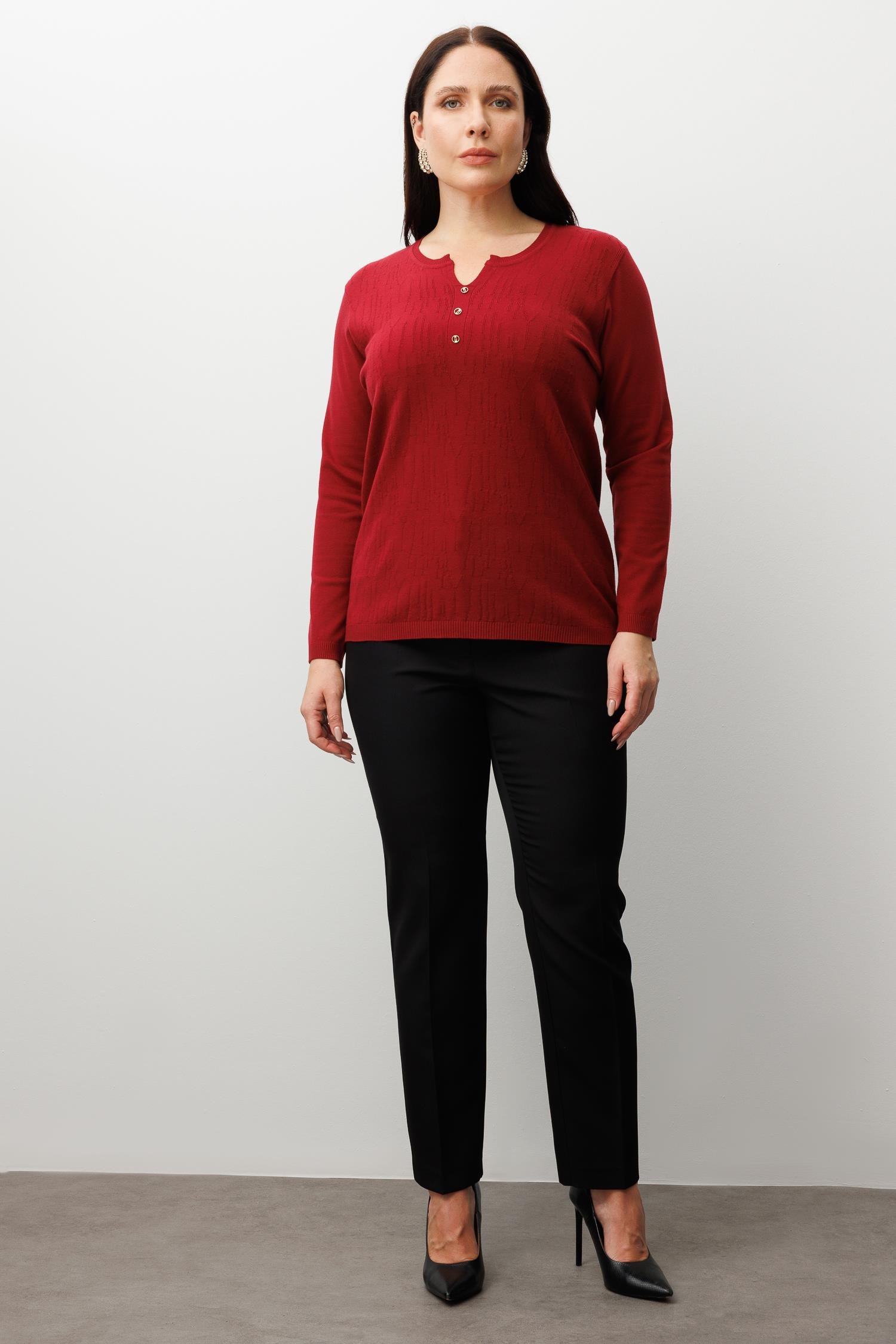 Modailgi  Viskon Triko Bordo