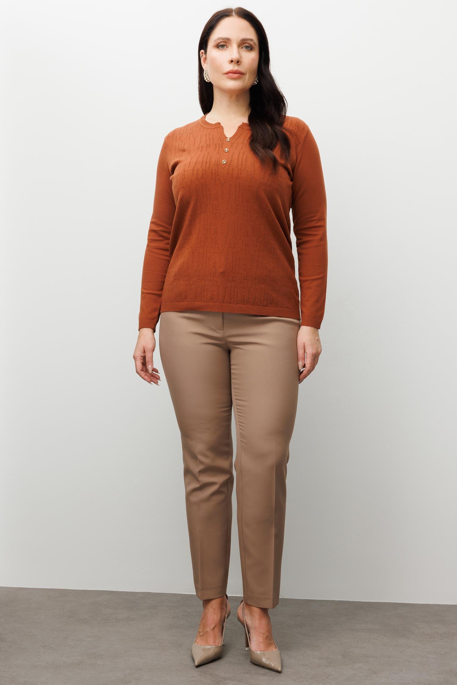 Modailgi  Viskon Triko Taba