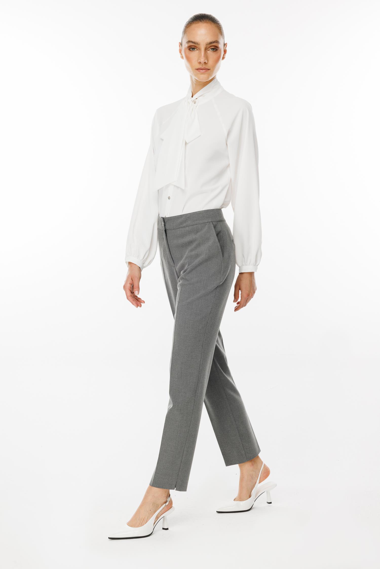 Modailgi  Yandan Cepli Boru Paça Klasik Pantolon - 7085 Gri