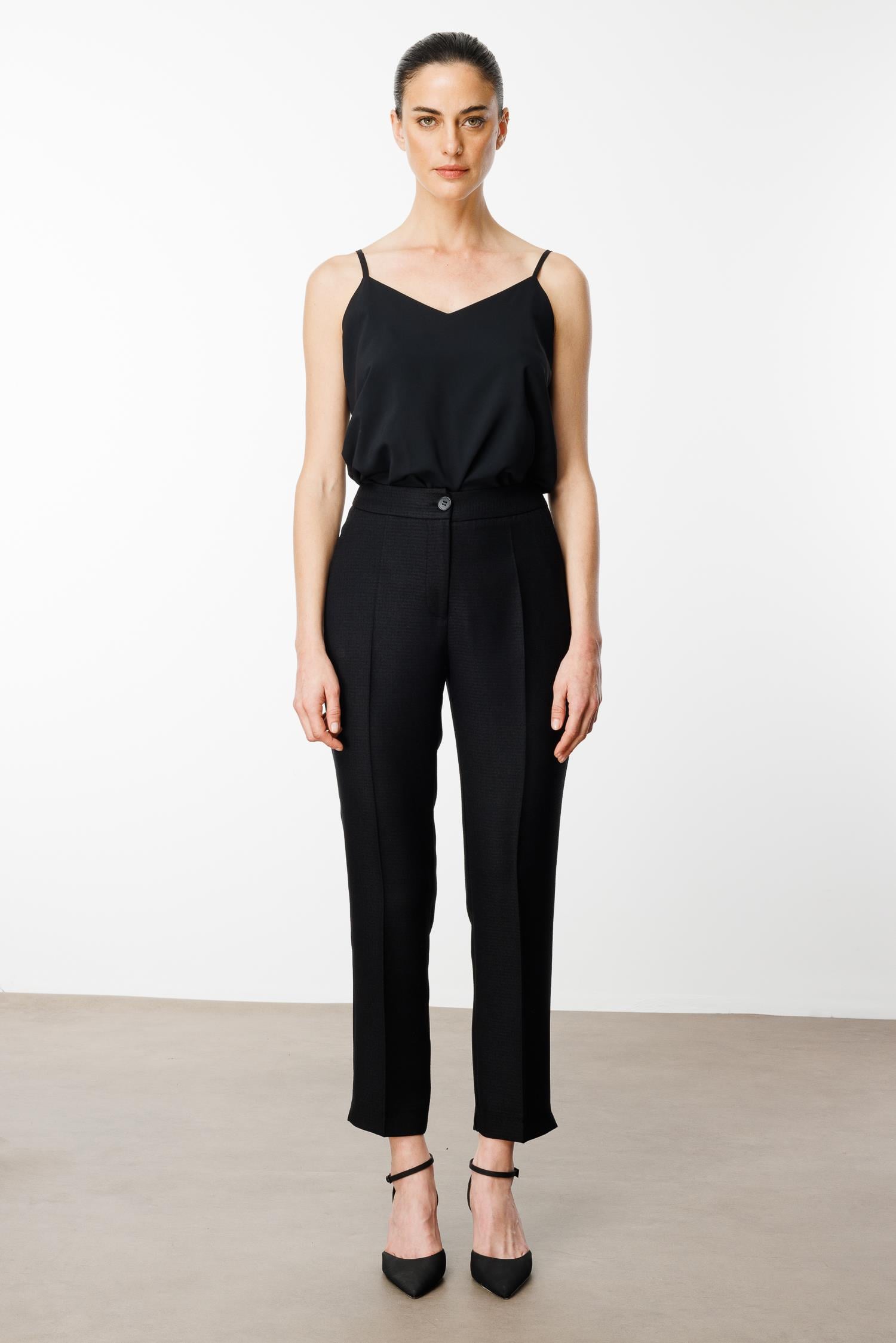Modailgi  Yandan Cepli Klasik Pantolon - 7516 Siyah