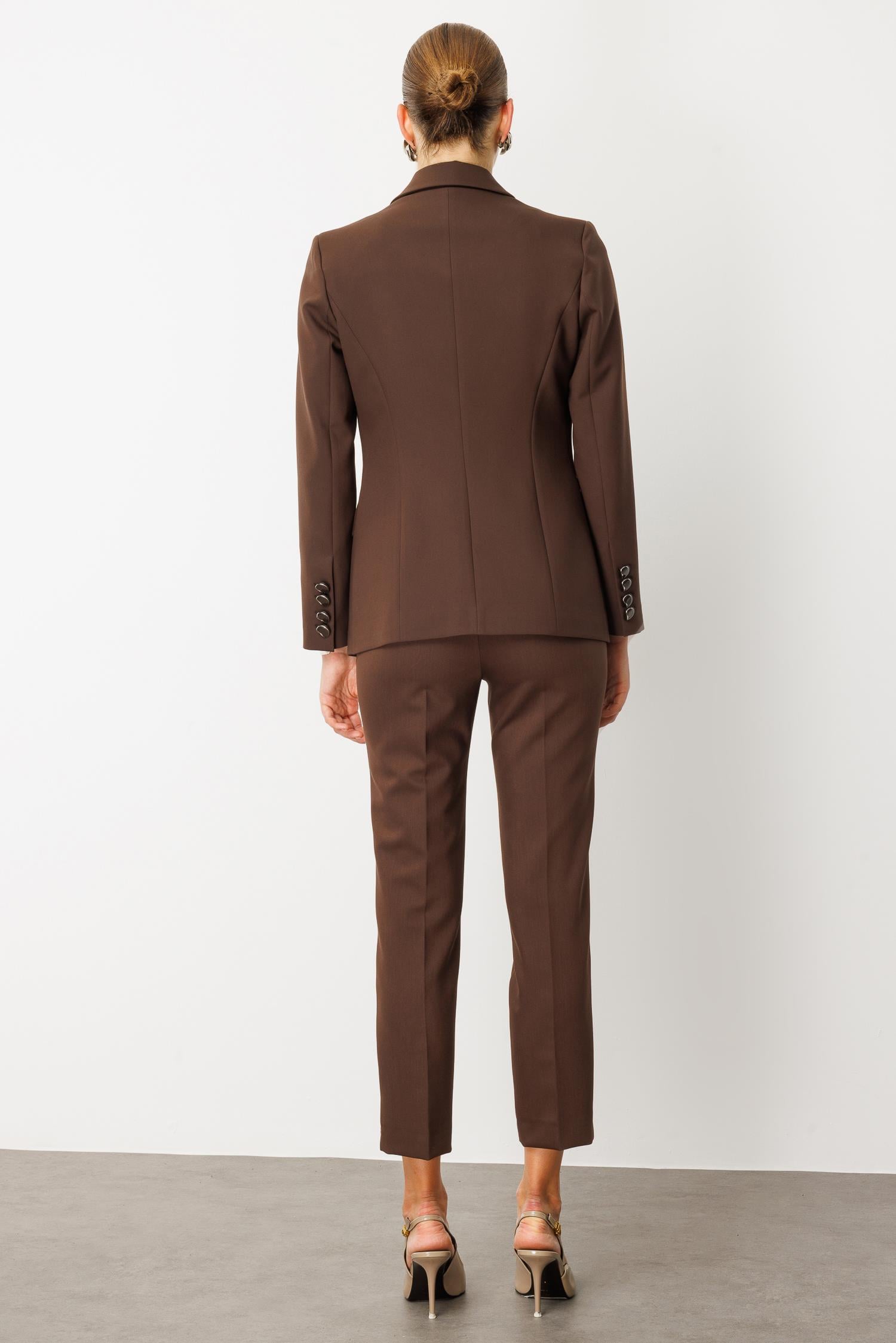 Modailgi  Yandan Cepli Paçası Yırtmaçlı Sigara Paça Pantolon - 70008,70006 Kahve