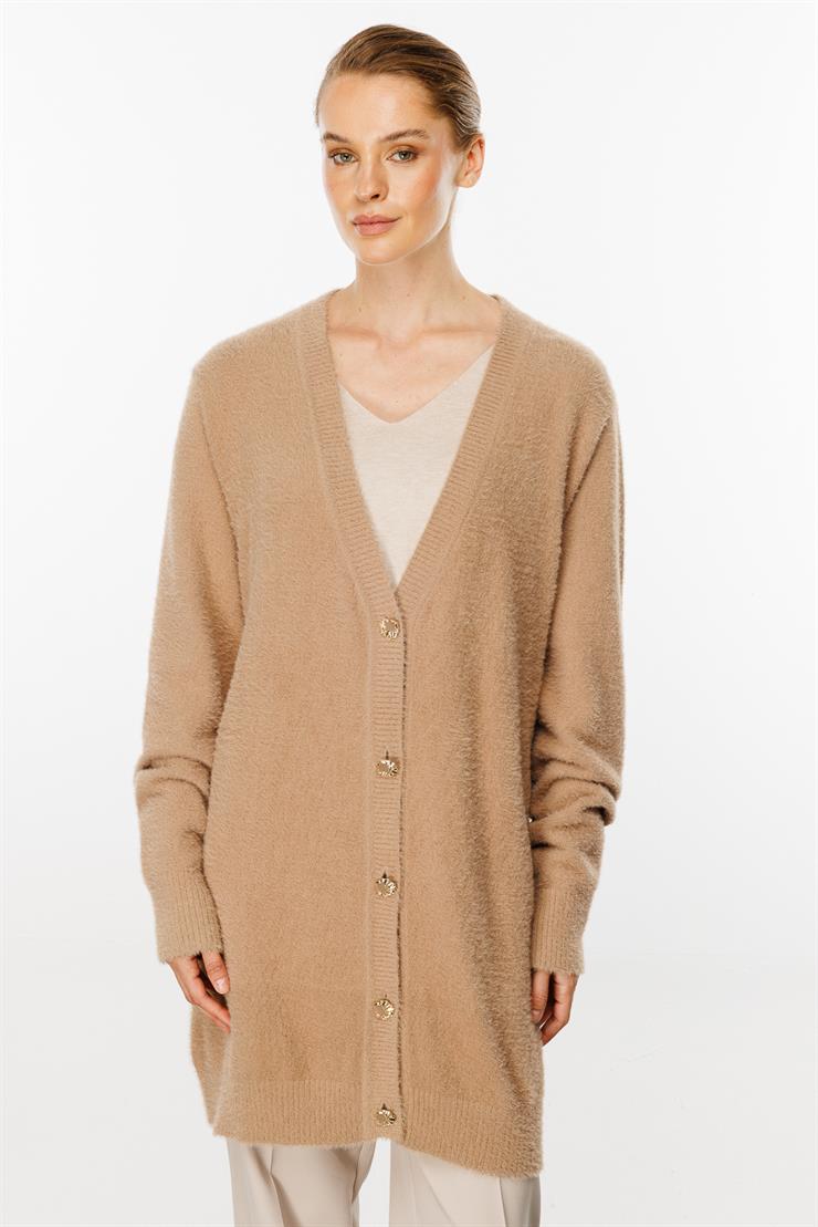 Angored V Yaka Tirko Hırka-Vizon