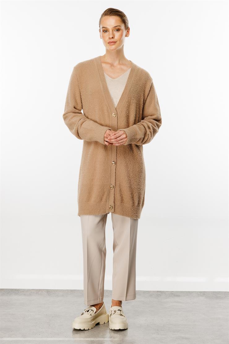 Angored V Yaka Tirko Hırka-Vizon