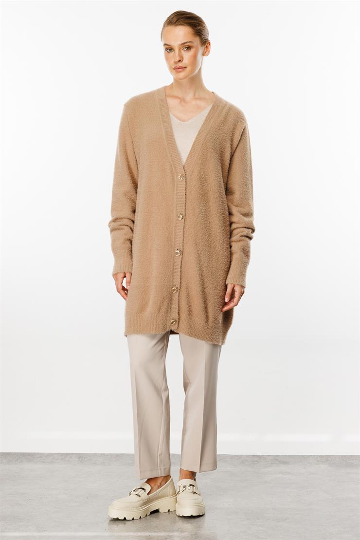 Angored V Yaka Tirko Hırka-Vizon