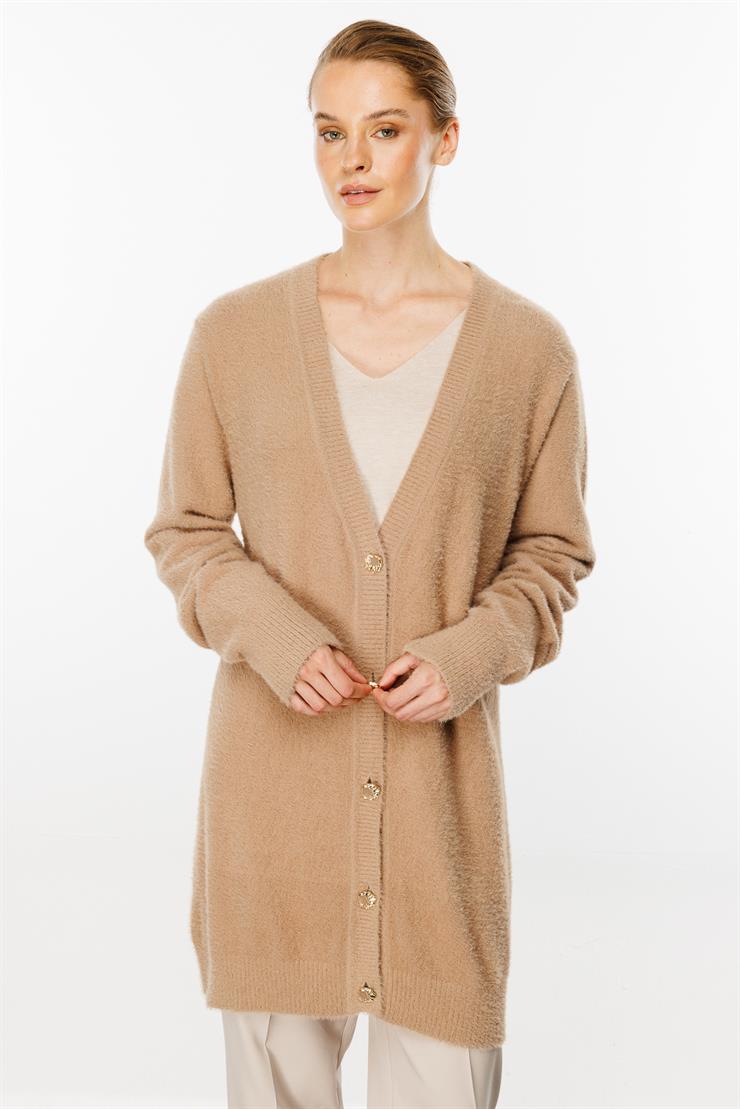 Angored V Yaka Tirko Hırka-Vizon