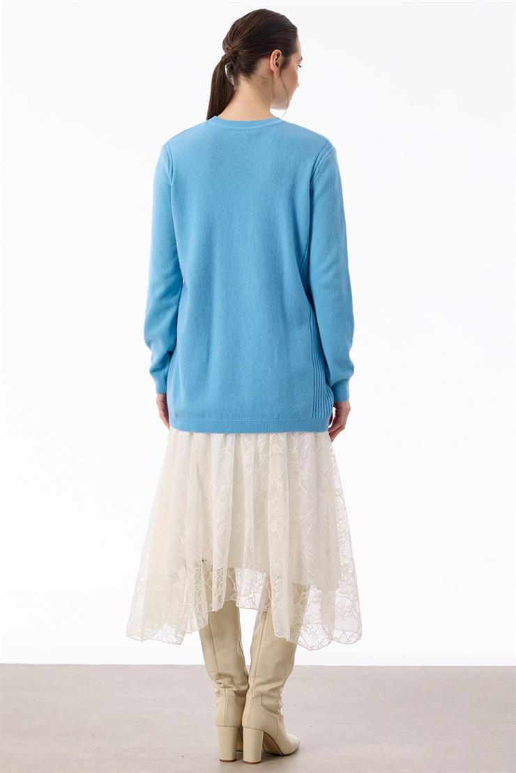 Basic Cashmere Triko Tunik MAVİ