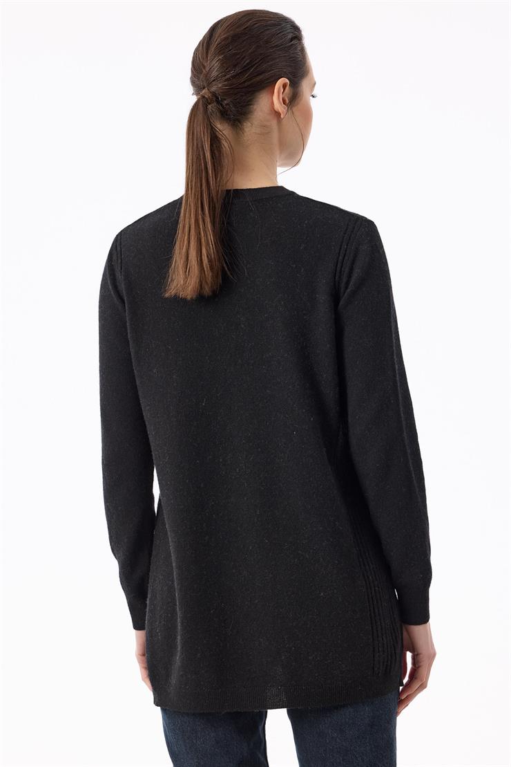 Basic Cashmere Triko Tunik SİYAH