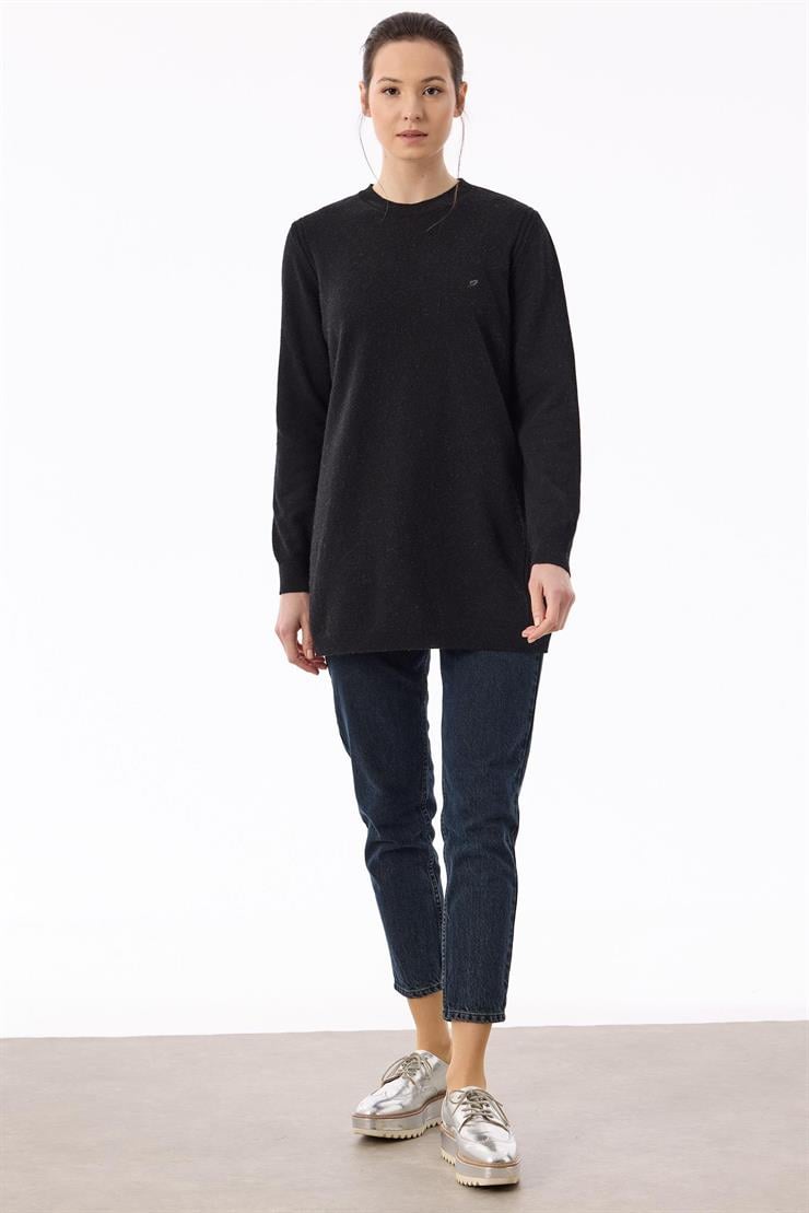 Basic Cashmere Triko Tunik SİYAH