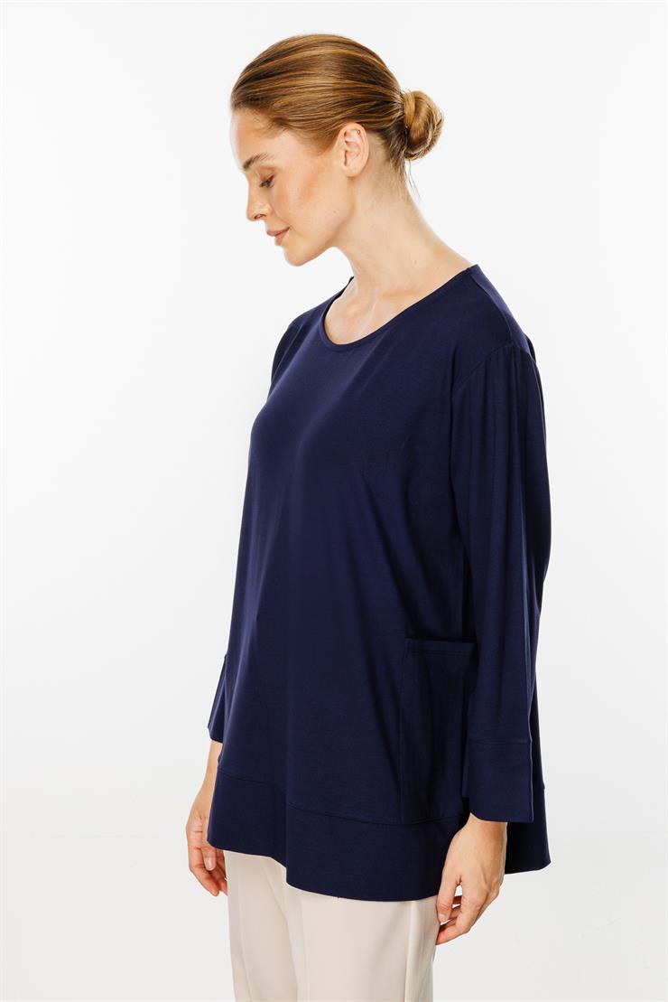 Cepli Tunik Bluz-LACİVERT