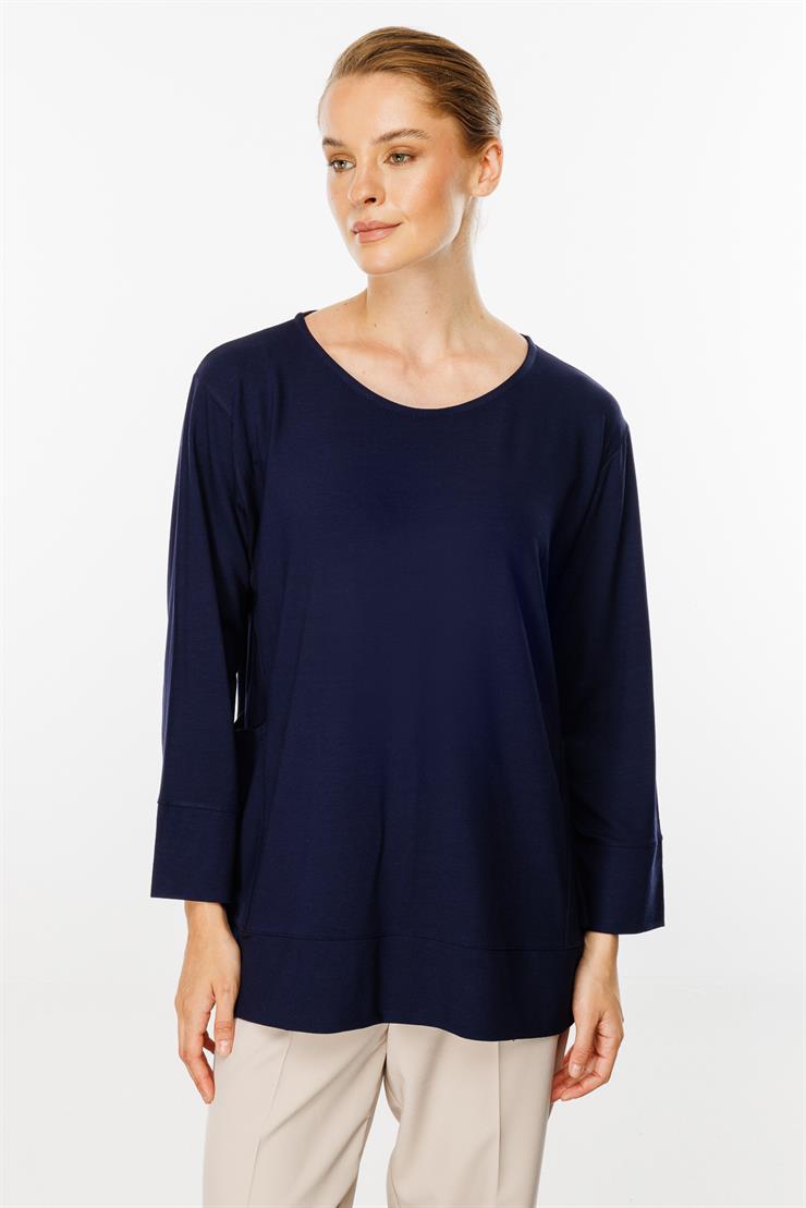 Cepli Tunik Bluz-LACİVERT
