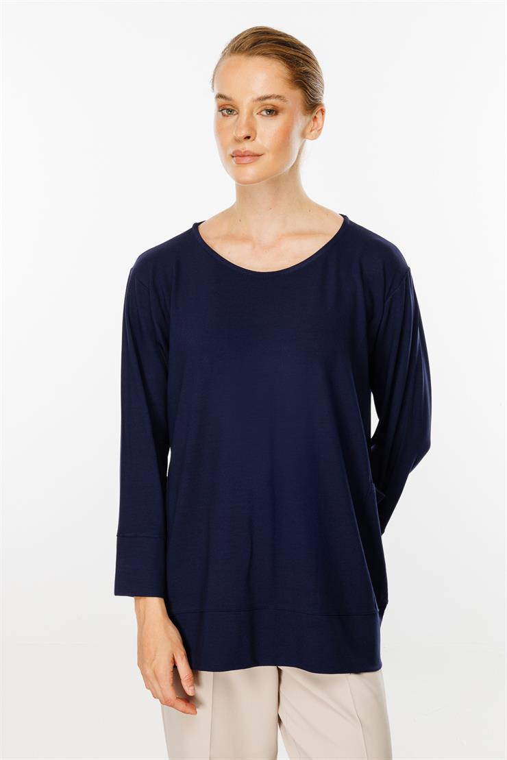 Cepli Tunik Bluz-LACİVERT