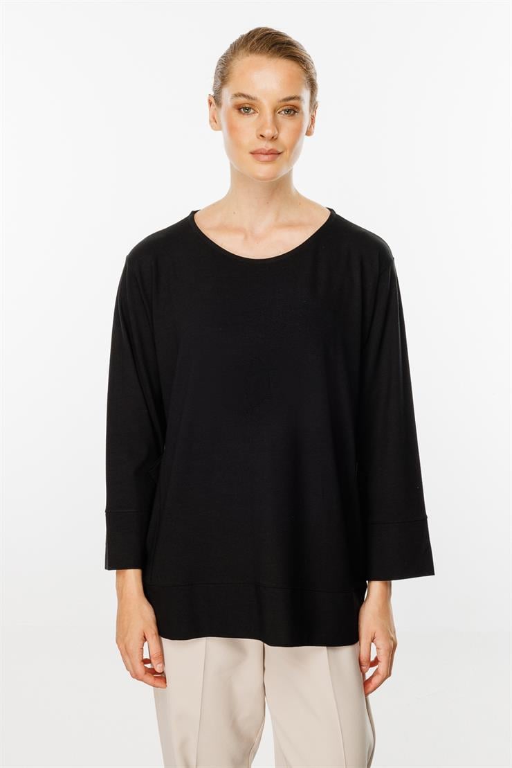 Cepli Tunik Bluz-SİYAH