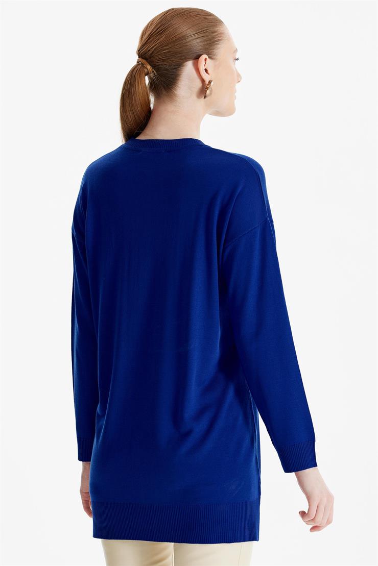 Deri Cep Detaylı Triko Tunik SAKS