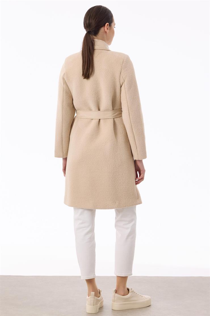 Deri Kombinli Tay Kaban BEJ